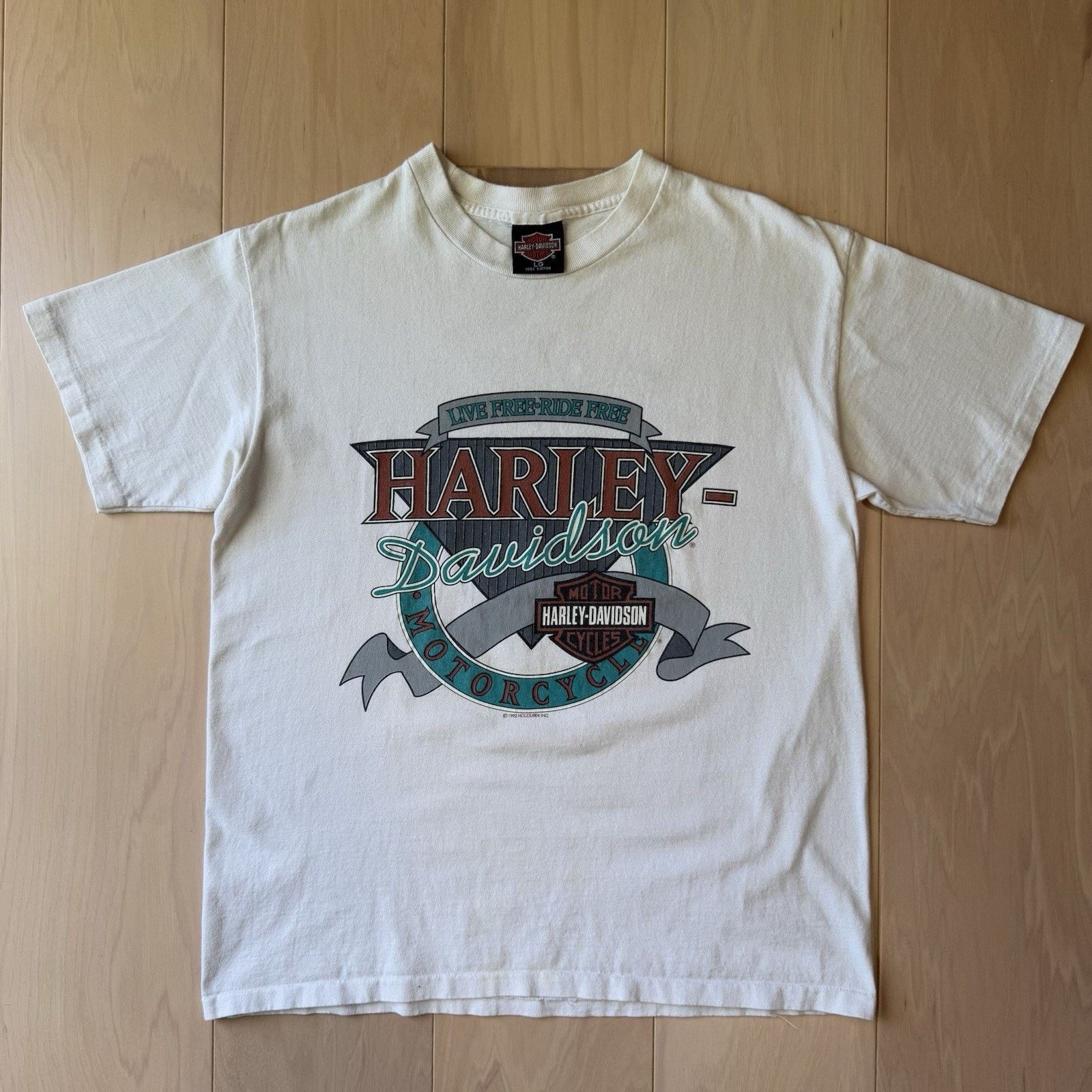 Harley Davidson Vintage Harley Davidson Shirt Large White 90s Motorcycles Size US L / EU 52-54 / 3 - 2 Thumbnail
