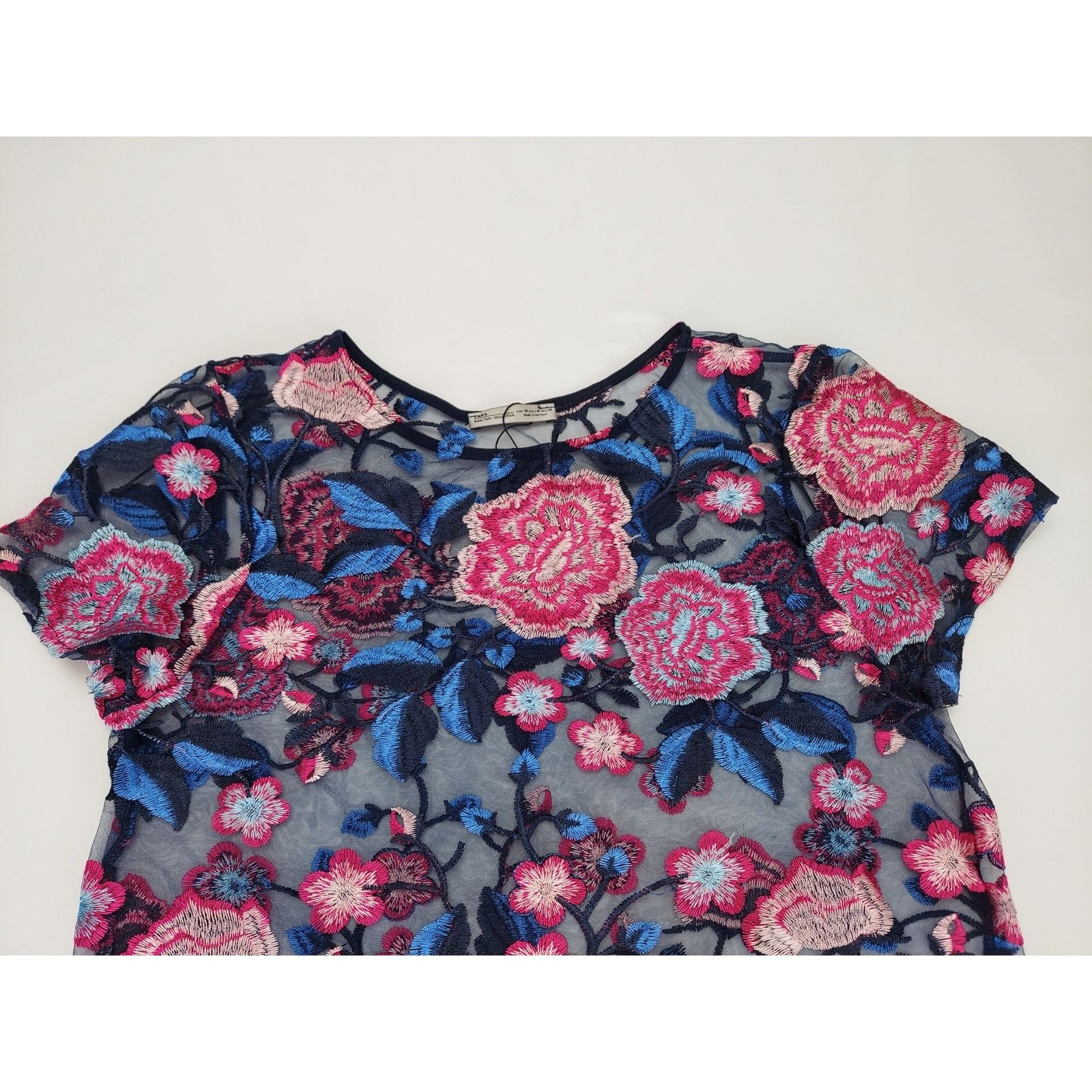 Zara Zara Bloomcore Floral Lace Sheer Embroidered Blouse M Size M / US 6-8 / IT 42-44 - 2 Thumbnail