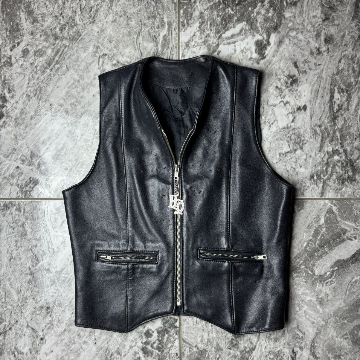 Harley Davidson × Leather × Vintage Harley Davidson Rare Vest Leather Vintage Size S / US 4 / IT 40 - 3 Thumbnail