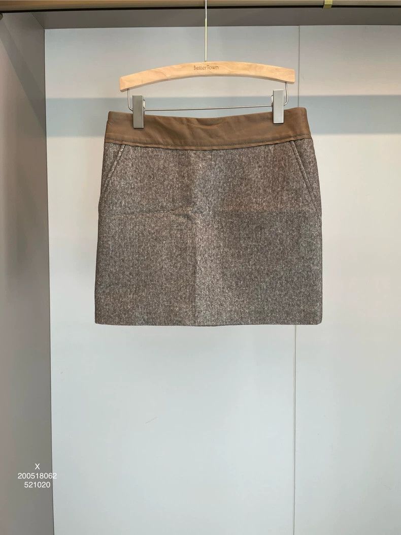 Brunello Cucinelli Brunello Cucinelli Beige Wool Skirt - dmc Size US 36 / EU 52 - 1 Thumbnail