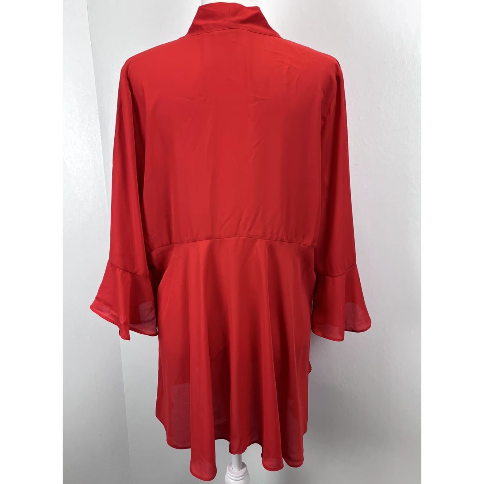 Soft Surroundings Soft Surroundings Lightweight Open Topper Jacket Sz L VGUC Flutter Sleeve Red Size L Regular Women Jacket Topper Red Lightweight Open Size L / US 10 / IT 46 - 3 Thumbnail