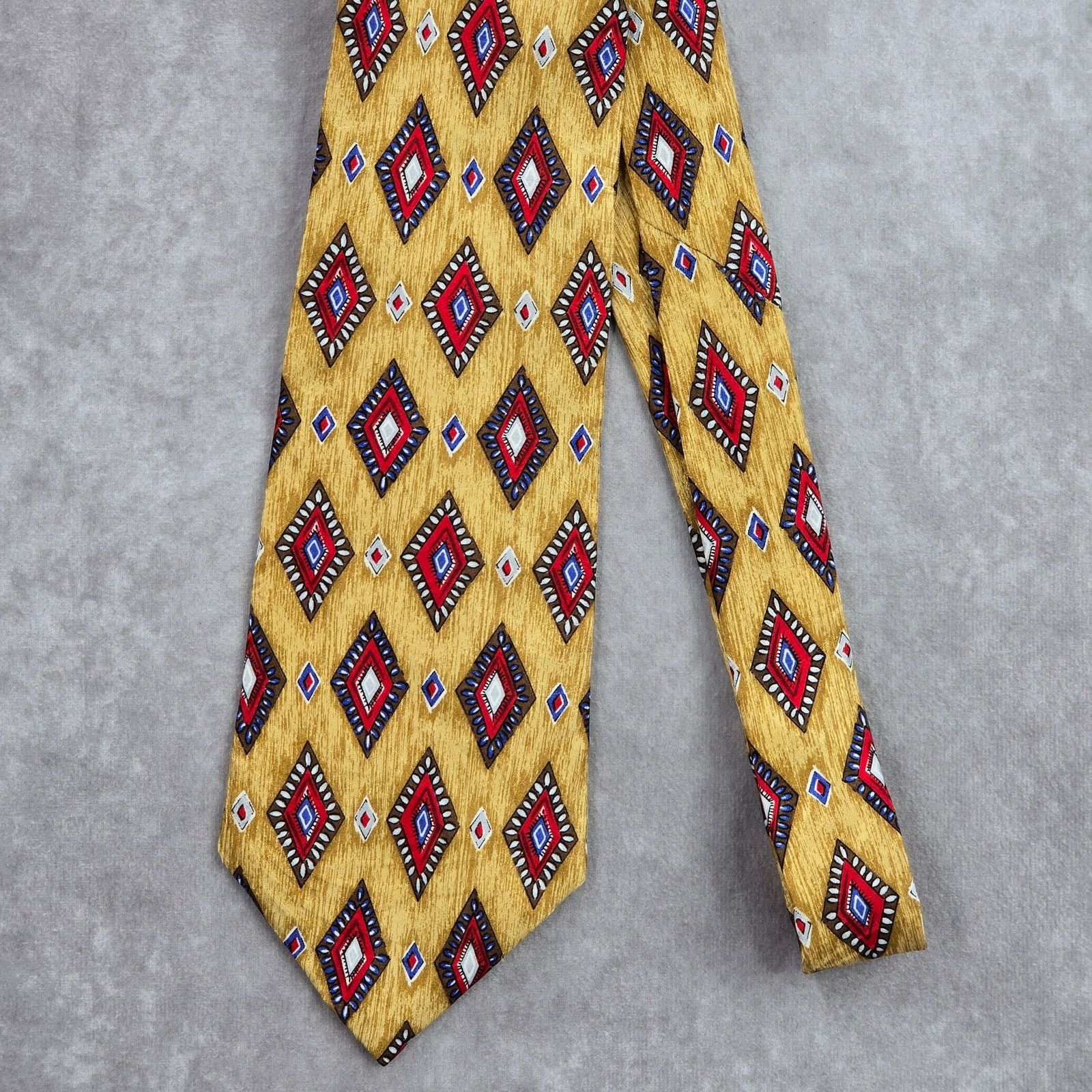 Jos. A. Bank Jos. A. Bank Corporate Collection Yellow Silk Neck Tie Size 28 - 2 Thumbnail