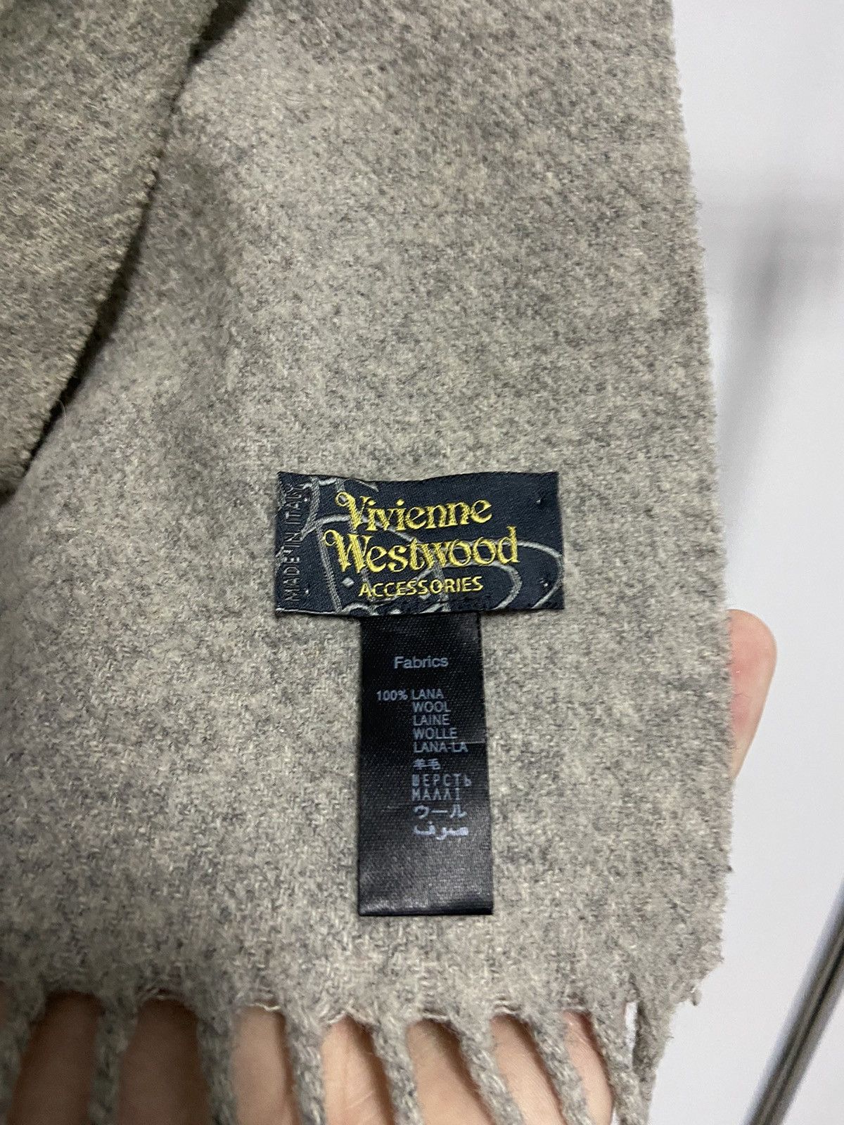 Vintage × Vivienne Westwood Vivienne Westwood scarf vintage logo wool Size ONE SIZE - 4 Thumbnail
