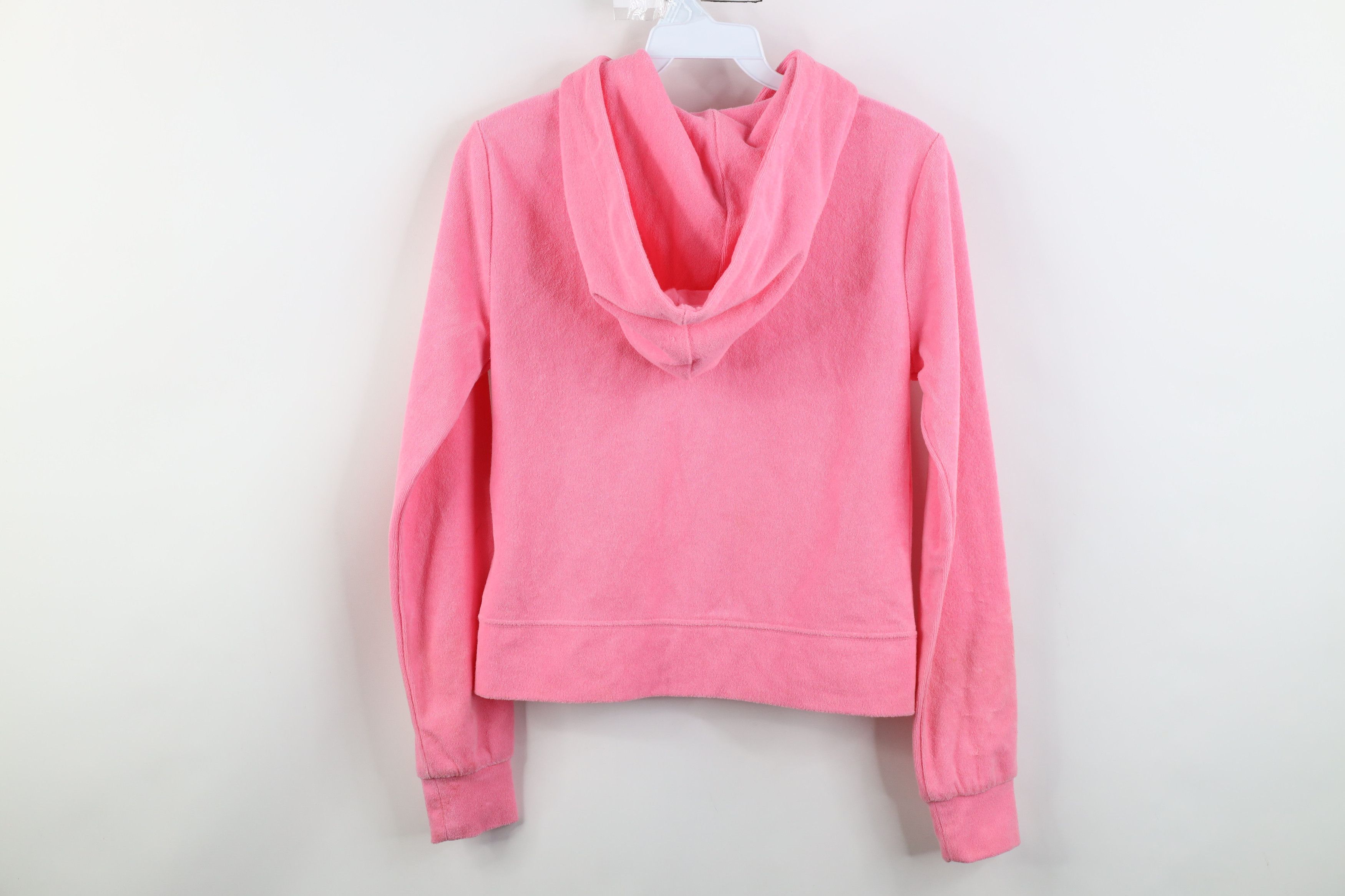 Juicy Couture Vintage 90s Y2K Juicy Couture Terry Cloth Full Zip Hoodie Size XS / US 0-2 / IT 36-38 - 13 Thumbnail