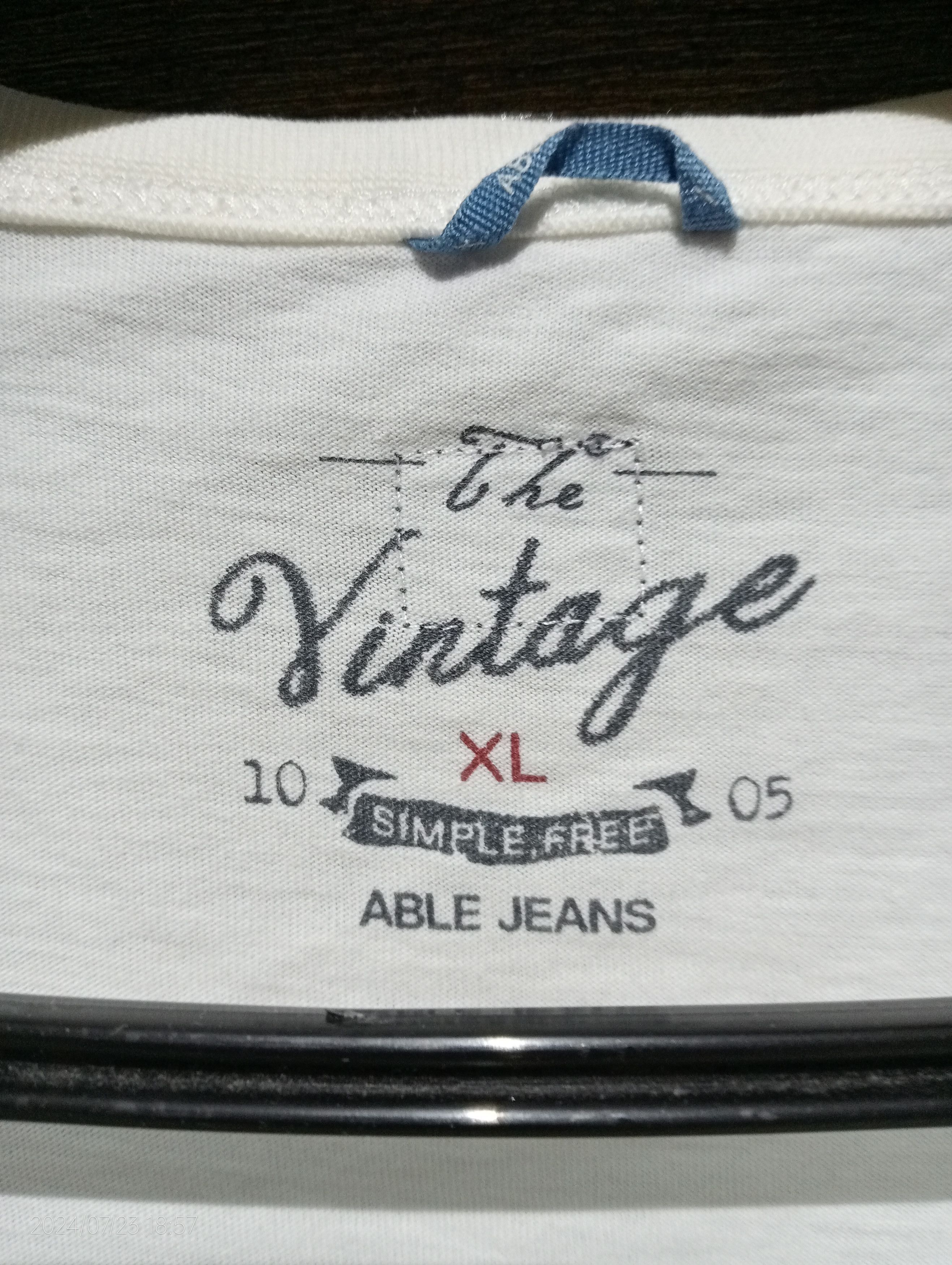 Vintage The Vintage Single Stitch Able Jeans Skull Tee Size US XL / EU 56 / 4 - 2 Thumbnail