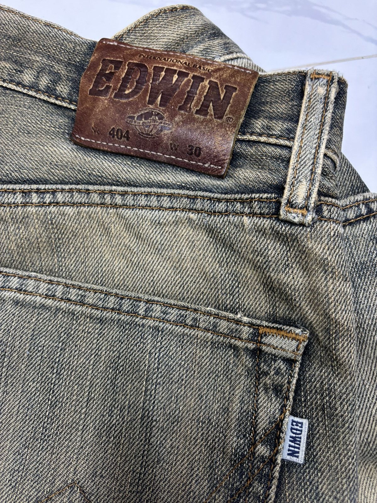 Kapital Edwin Earthy Muddy Wash Destroyed Patchwork Jeans Size US 30 / EU 46 - 13 Thumbnail