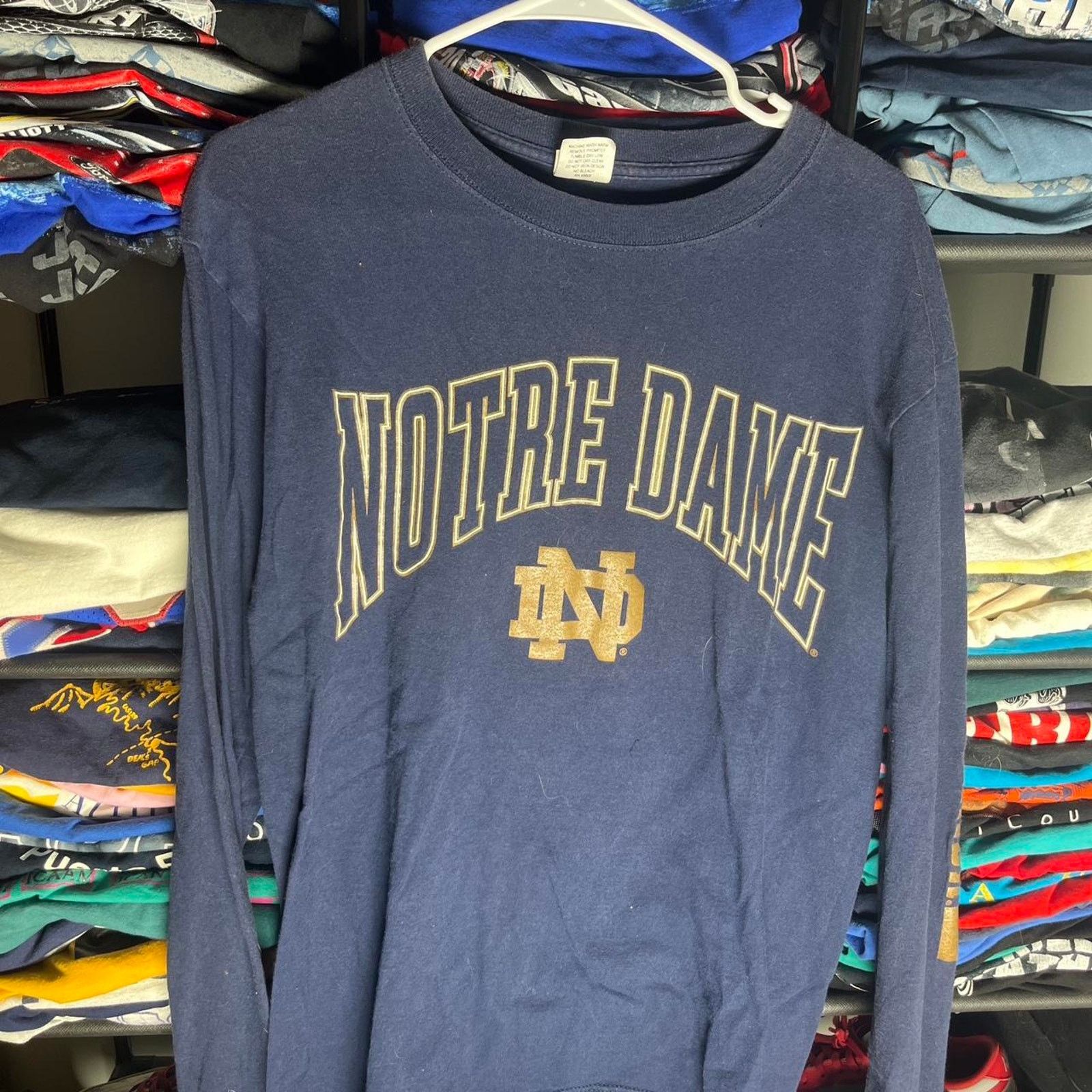 Nike Vintage notre dame long sleeve Size US M / EU 48-50 / 2 - 1 Thumbnail