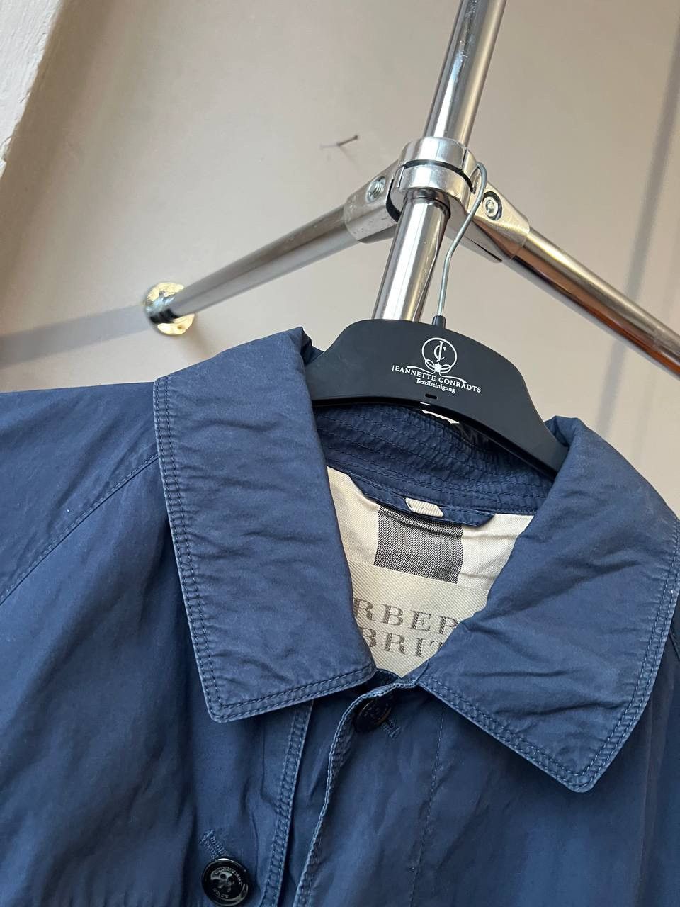 Burberry BURBERRY BRIT SOLID WMN NAVY BUTTON TRENCH COAT JACKET XL Size XL / US 12-14 / IT 48-50 - 6 Thumbnail