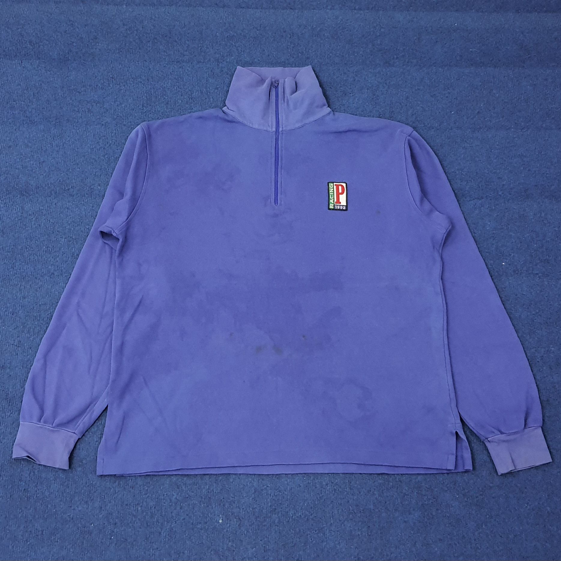 Polo Ralph Lauren Vintage POLO Ralph Lauren Racing Half Zipper C250N21 Size US L / EU 52-54 / 3 - 1 Thumbnail