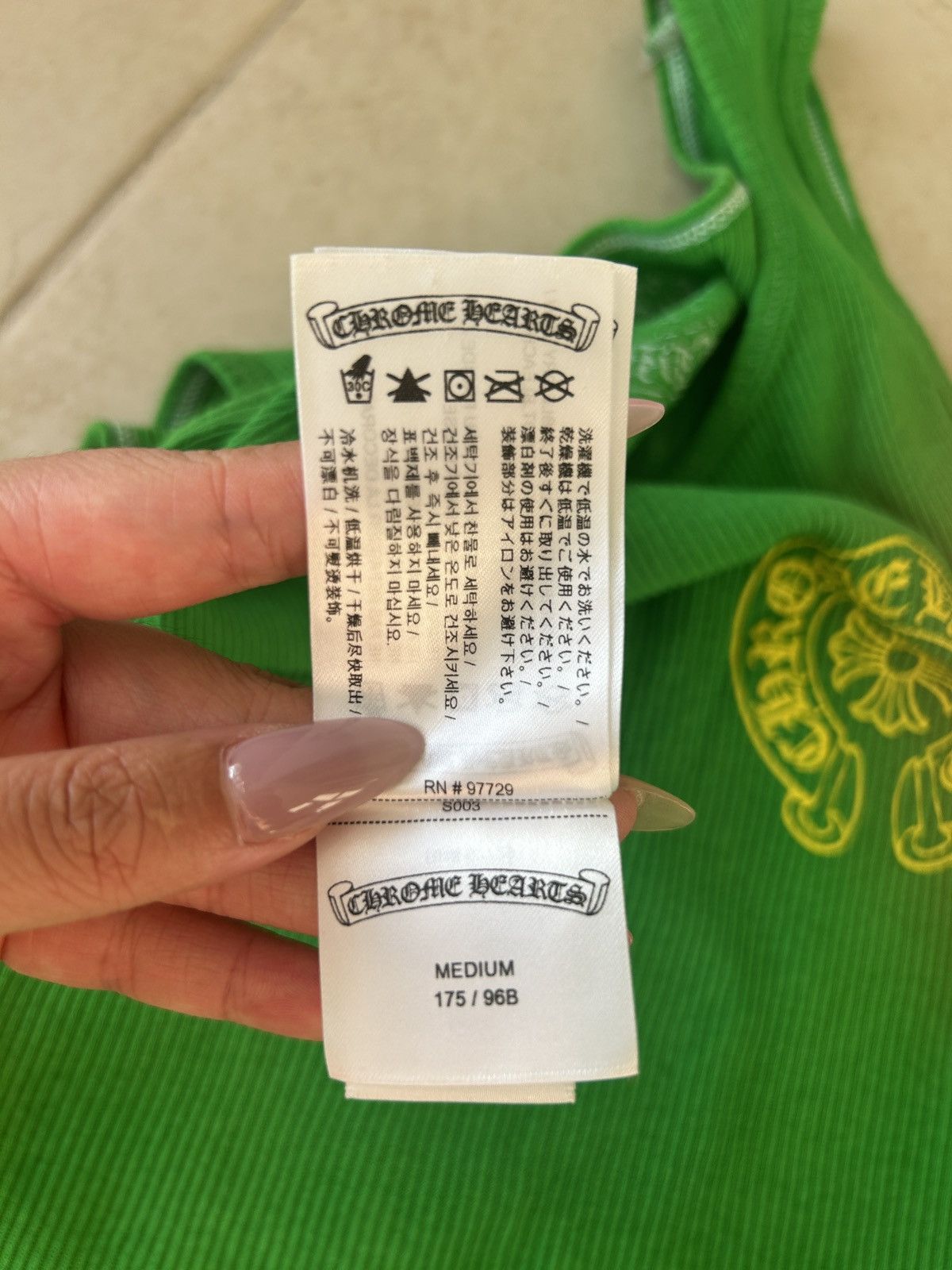 Chrome Hearts Chrome Hearts Green/Yellow Horseshoe Tank Top Size US M / EU 48-50 / 2 - 3 Thumbnail