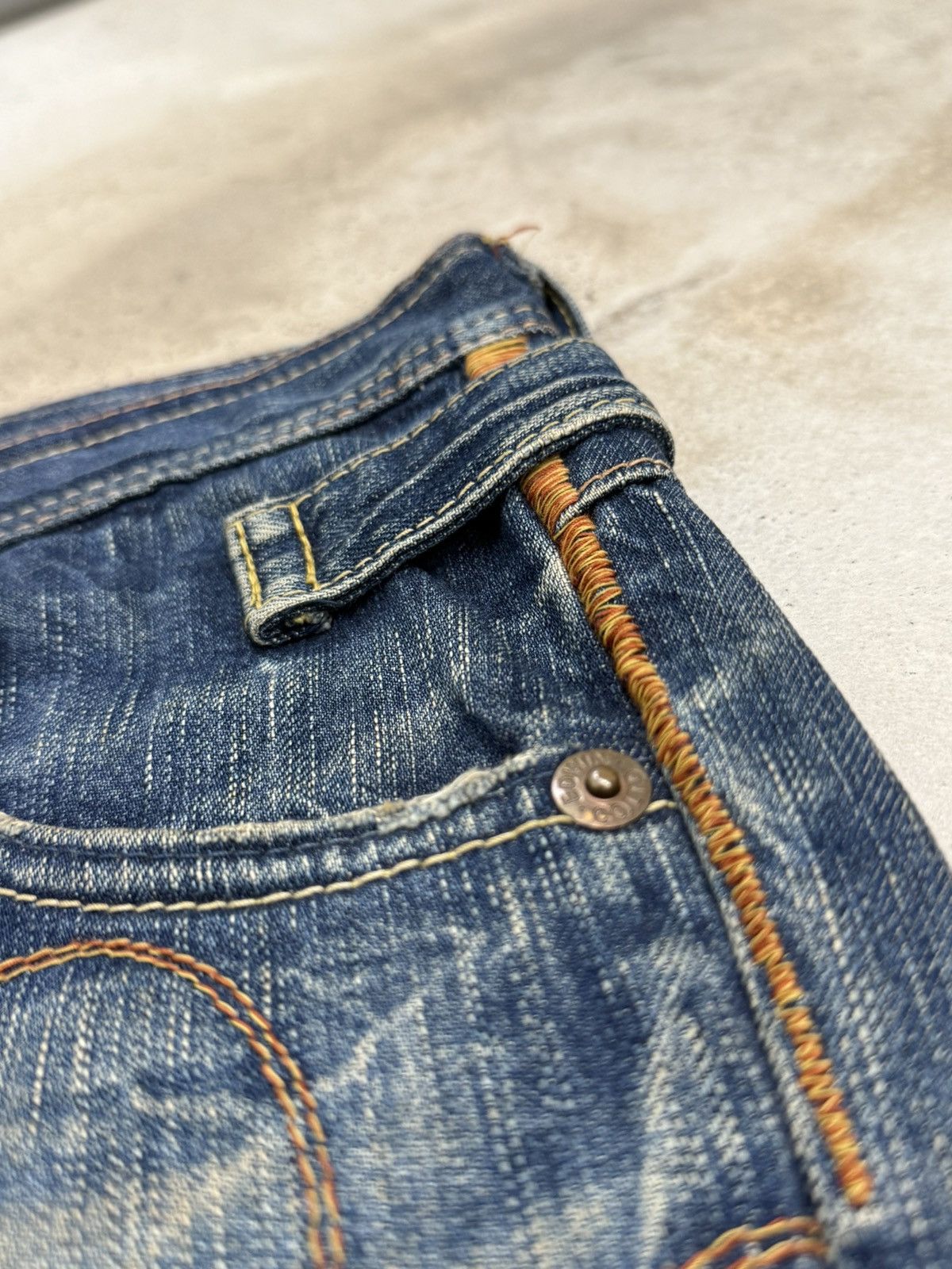 Edwin Vintage Edwin Blue Trip 503 Mudwash Dirty Distress Denim Size US 30 / EU 46 - 12 Thumbnail