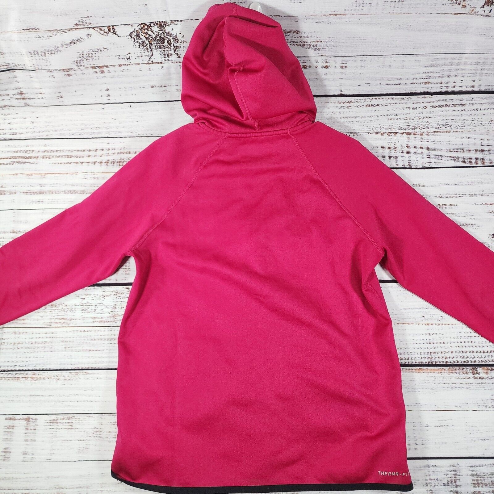 Nike Womens Nike Hot Pink Therma Fit Hoodie Med Big Swoosh Logo Size M / US 6-8 / IT 42-44 - 2 Thumbnail