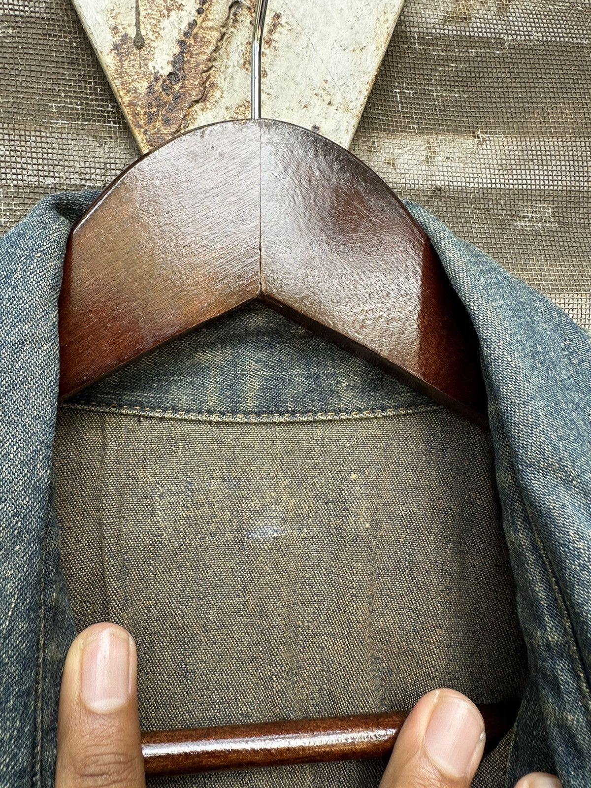 Vintage 🏇Vintage Cowboy Style Patchwork Denim Jacket Size US L / EU 52-54 / 3 - 7 Thumbnail