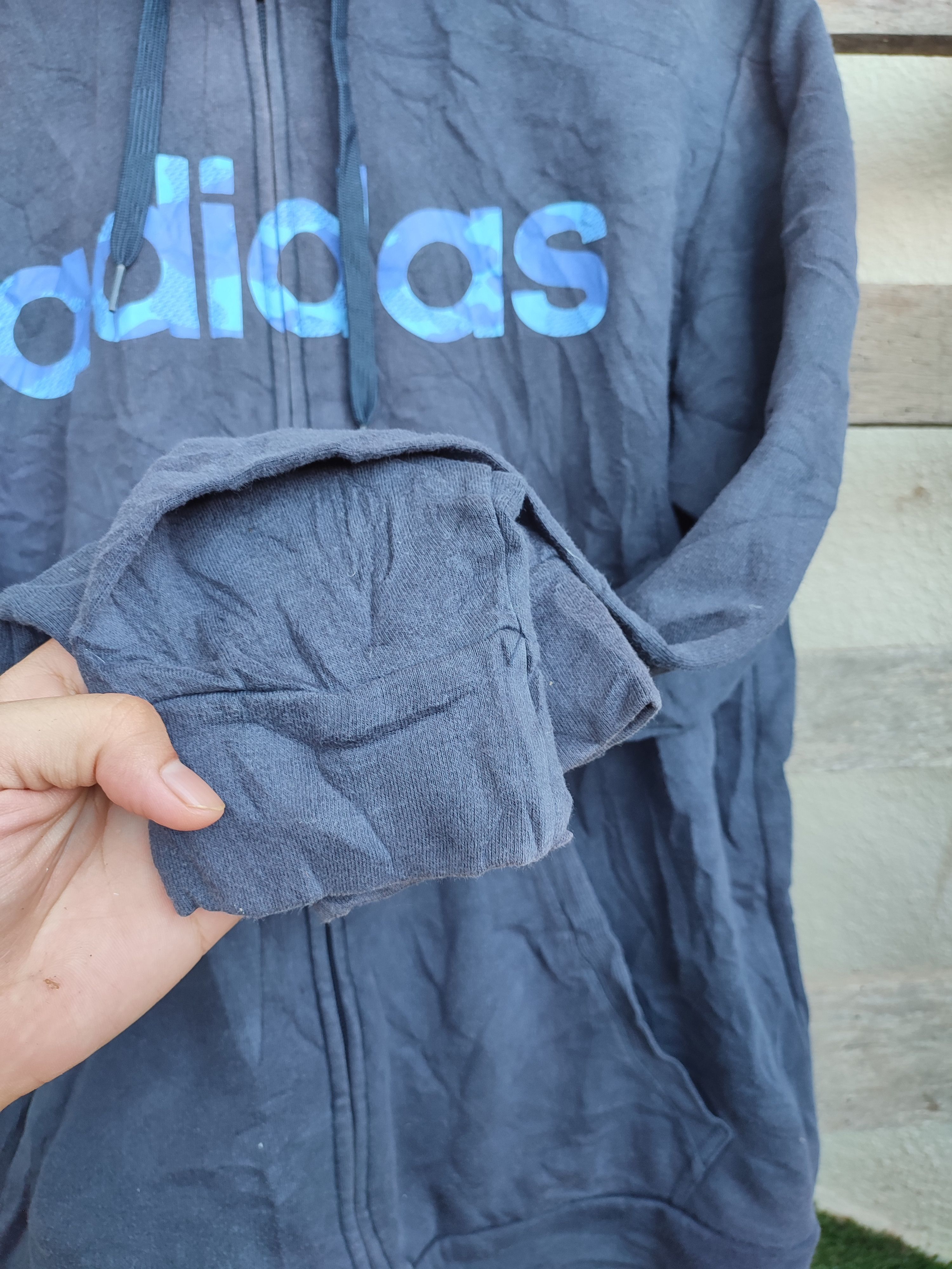 Adidas Y2K Sun Faded Adidas Zip Up Hoodies Size US L / EU 52-54 / 3 - 5 Thumbnail