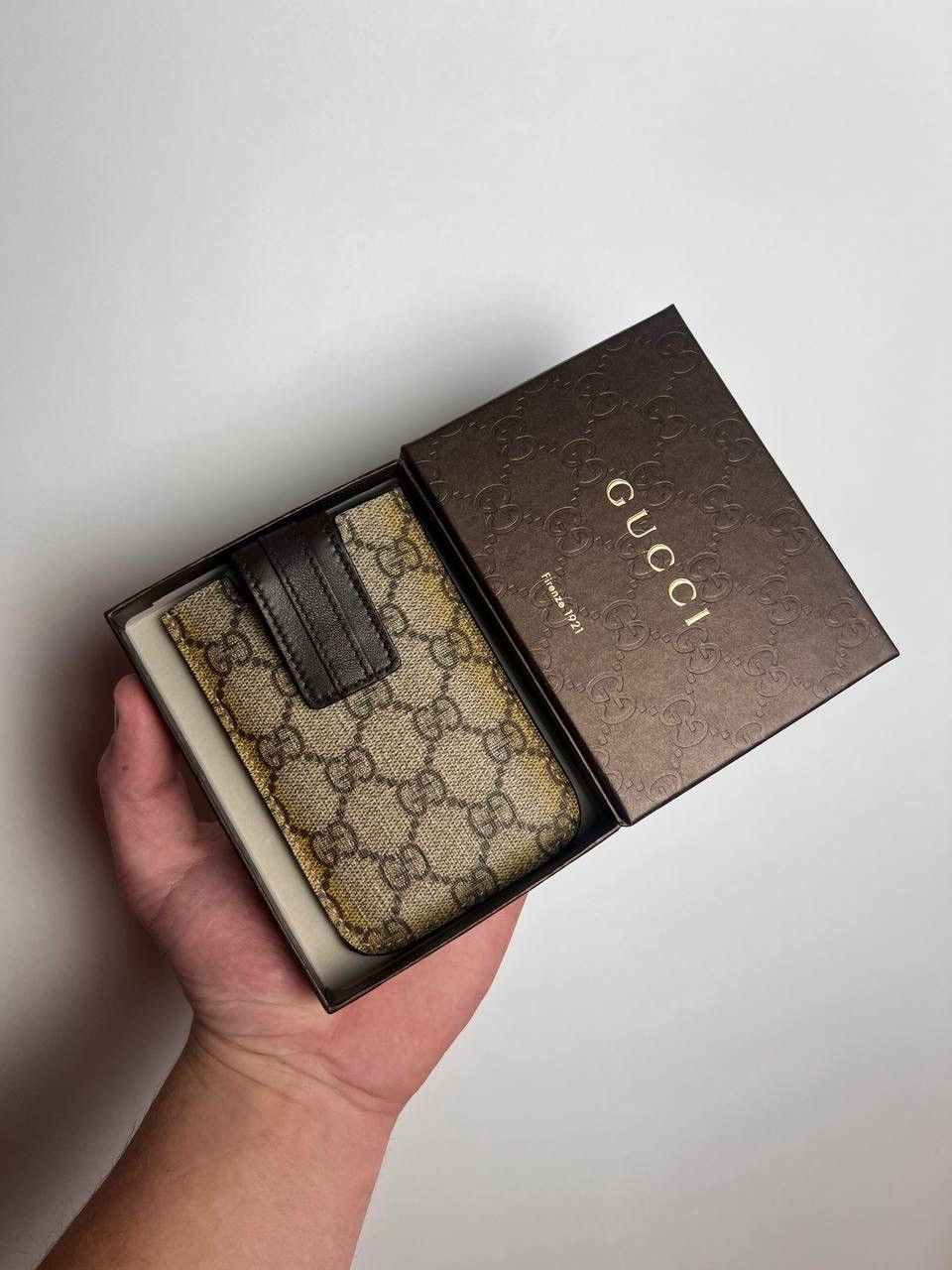 Vintage GUCCI GG Pattern Beige Case Size ONE SIZE - 1 Thumbnail