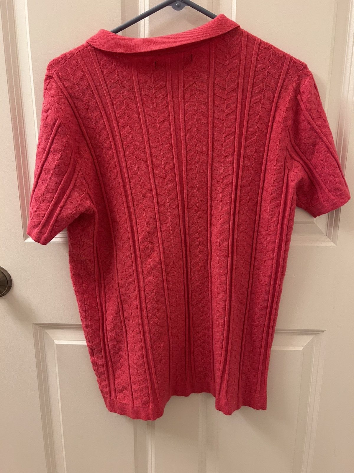 Fashion Nova Nova Men’s Breezy Print Polo Pink Medium Super Soft Viscose Size US M / EU 48-50 / 2 - 3 Thumbnail