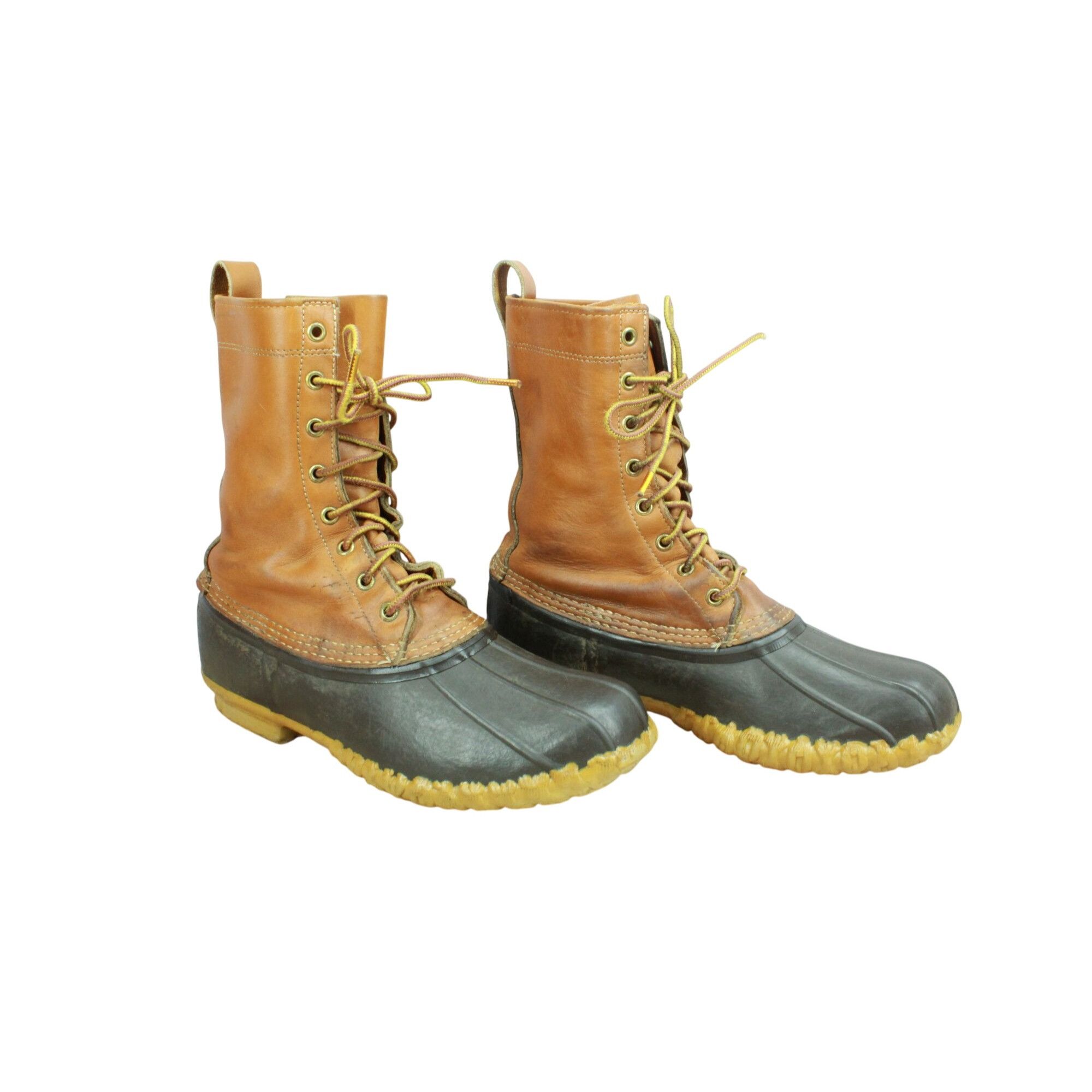 L.L. Bean × Leather × Vintage Vintage LL Bean Leather Unlined Mid Calf Duck Boots Size 9 M Size US 9 / IT 39 - 3 Thumbnail