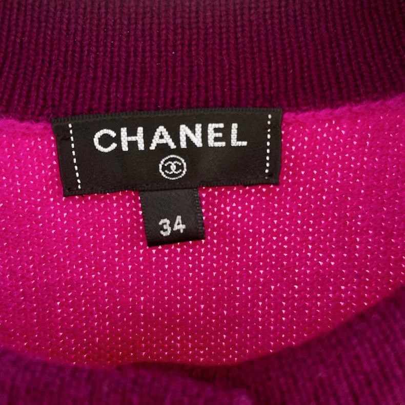 Chanel Chanel Purple knitted cardigan jacket 2504-Nextarrow Size XXS / US 00 / IT 34 - 5 Thumbnail