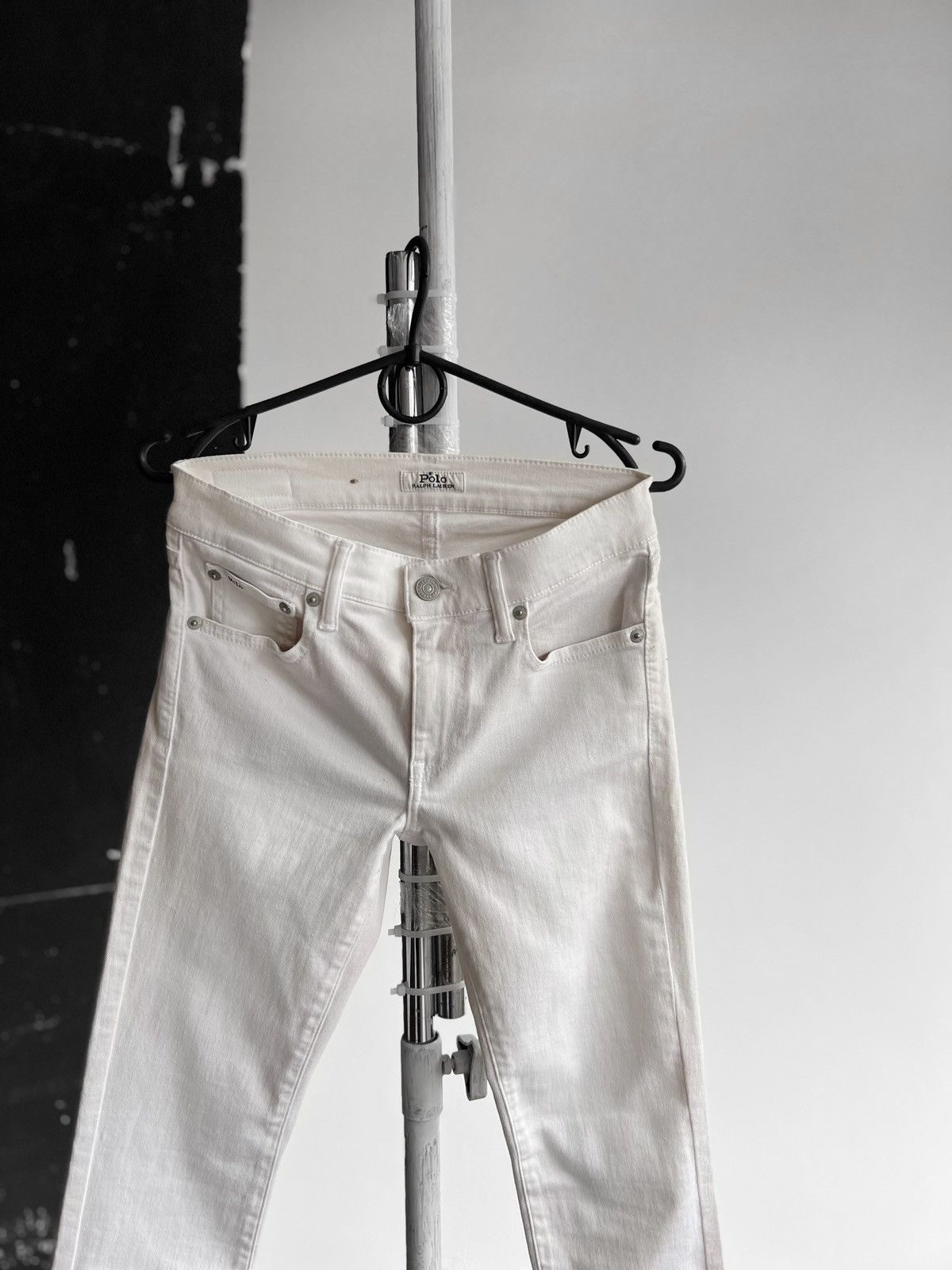 Polo Ralph Lauren × Ralph Lauren Polo Ralph Lauren Womens White Skinny Jeans Zipper Pants Size 27" / US 4 / IT 40 - 2 Thumbnail