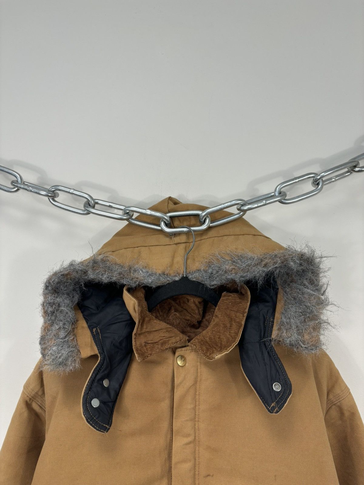 Carhartt Vintage 90s Carhartt USA Workwear Hooded Boxy Cropped Jacket Size US L / EU 52-54 / 3 - 5 Thumbnail