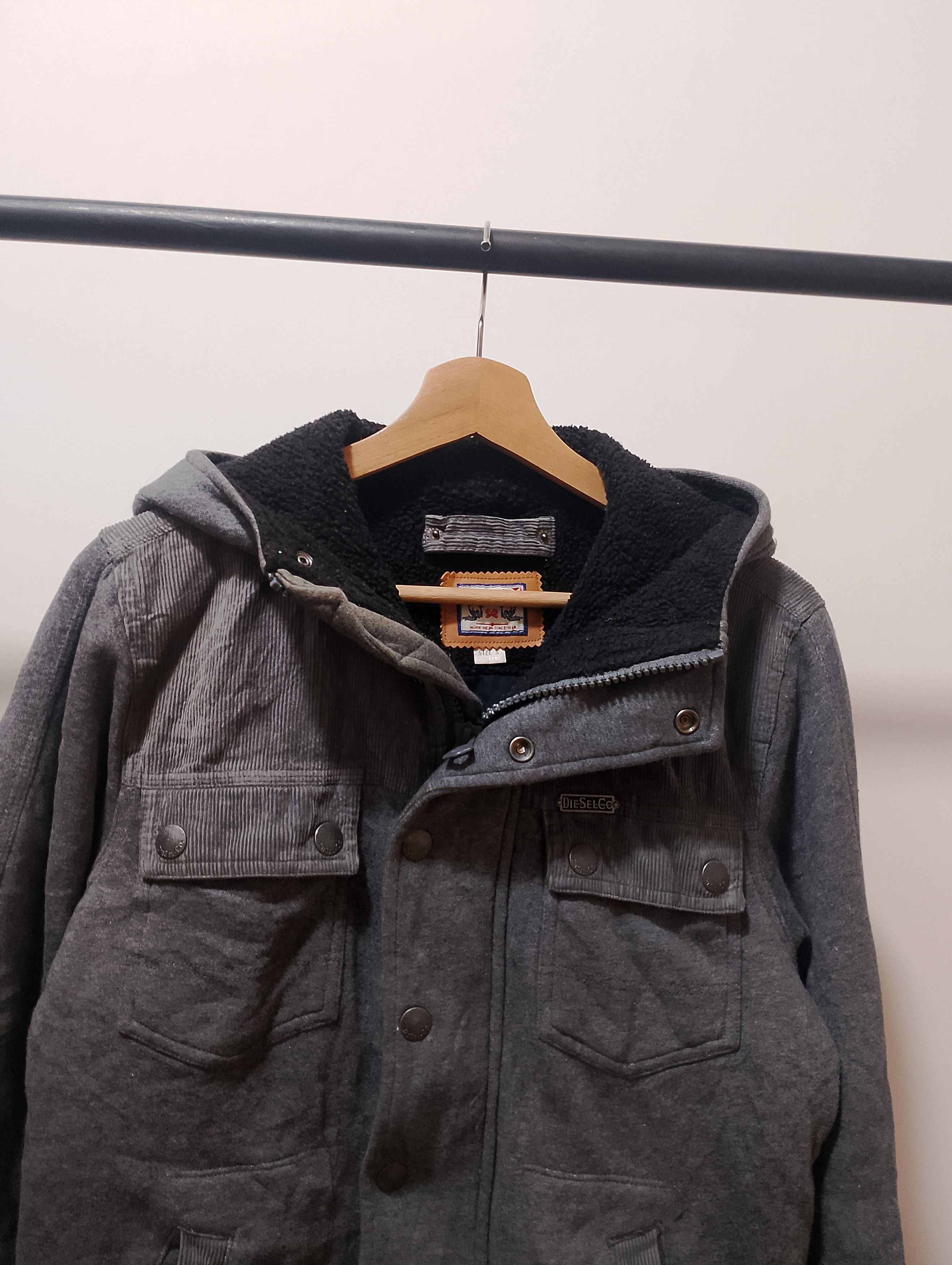 Diesel × Diesel Black Gold Diesel Washed Gray Zip Up Hoodie AvantGarde Jacket Y2K Size US S / EU 44-46 / 1 - 10 Thumbnail