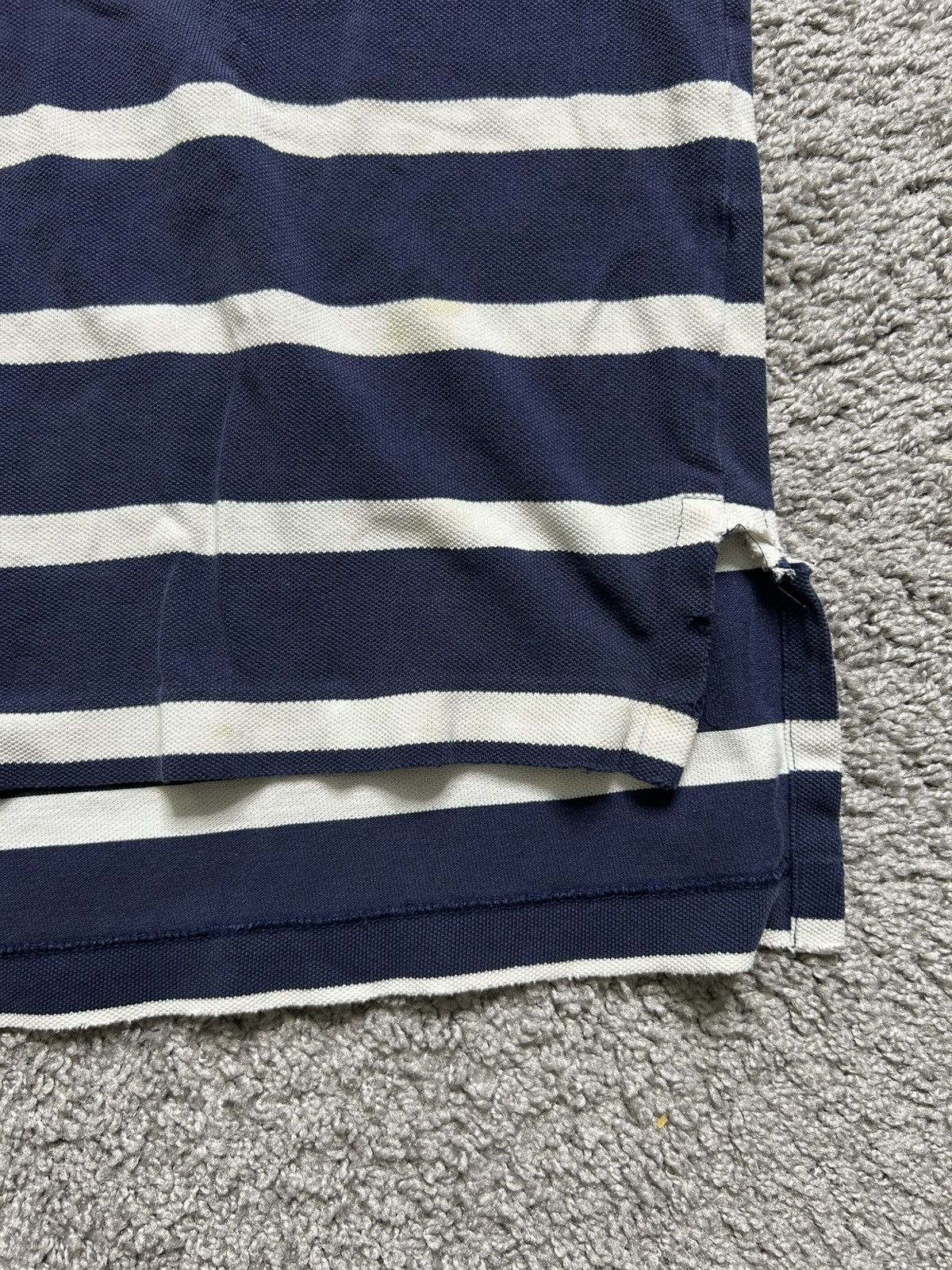 Polo Ralph Lauren Vintage 80s Polo Ralph Lauren Striped Contrast Collar Polo Size US XL / EU 56 / 4 - 4 Thumbnail