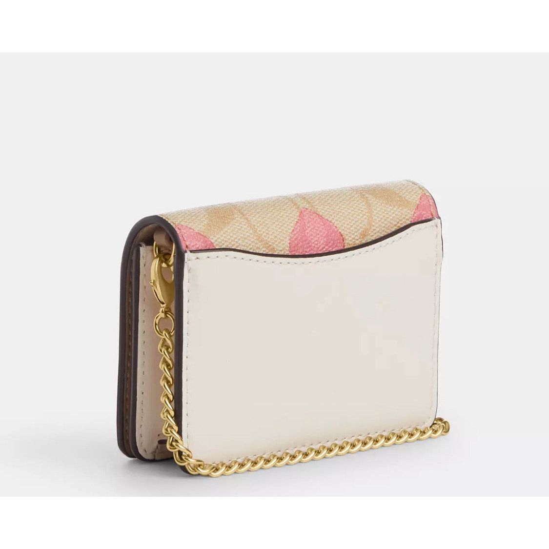 Coach Coach Mini Wallet On A Chain In Signature Canvas Heart Print Size ONE SIZE - 3 Thumbnail