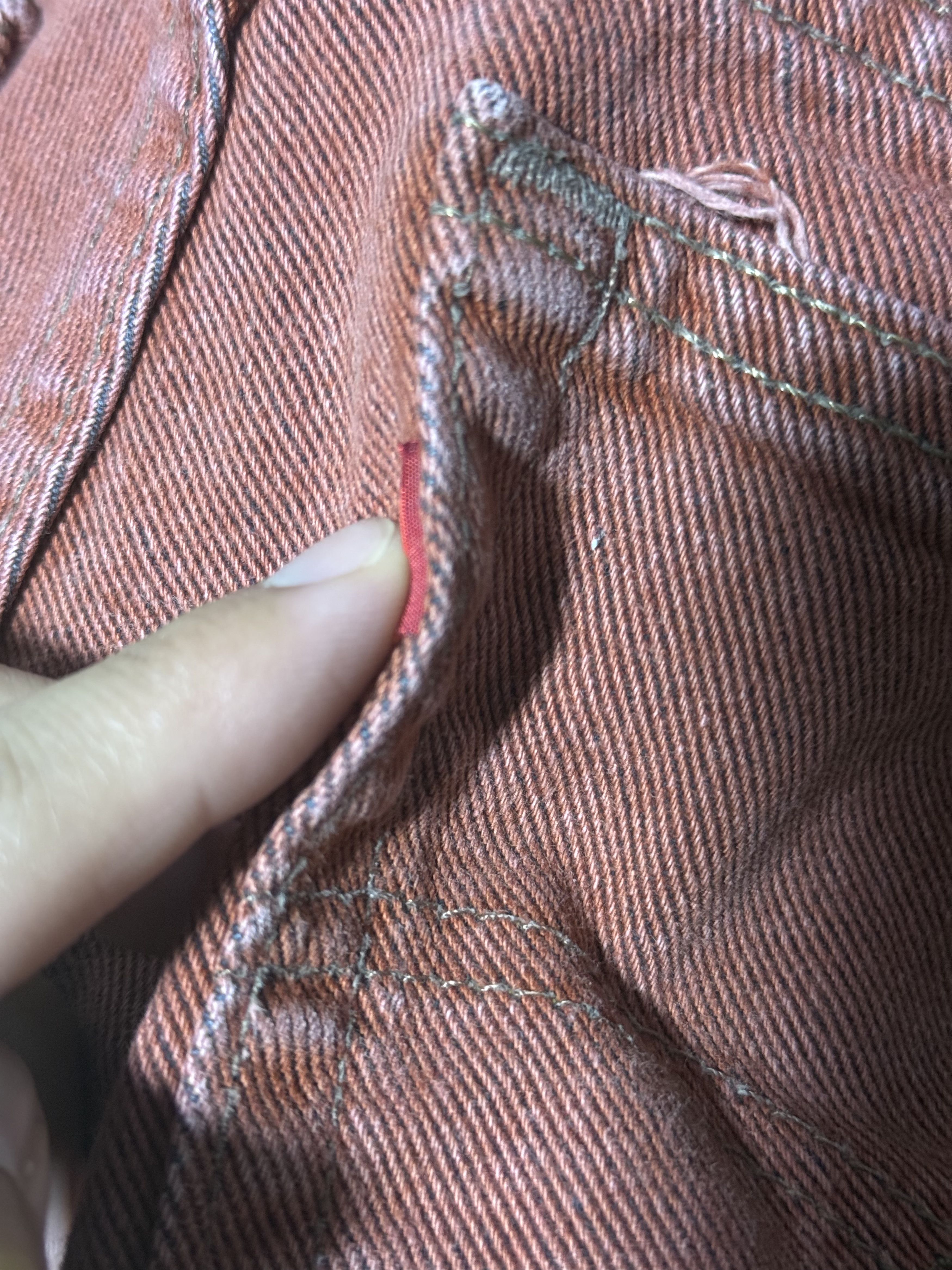 Levi's RARE Vintage 80s Levi's loose jeans terracotta Size US 31 - 15 Thumbnail
