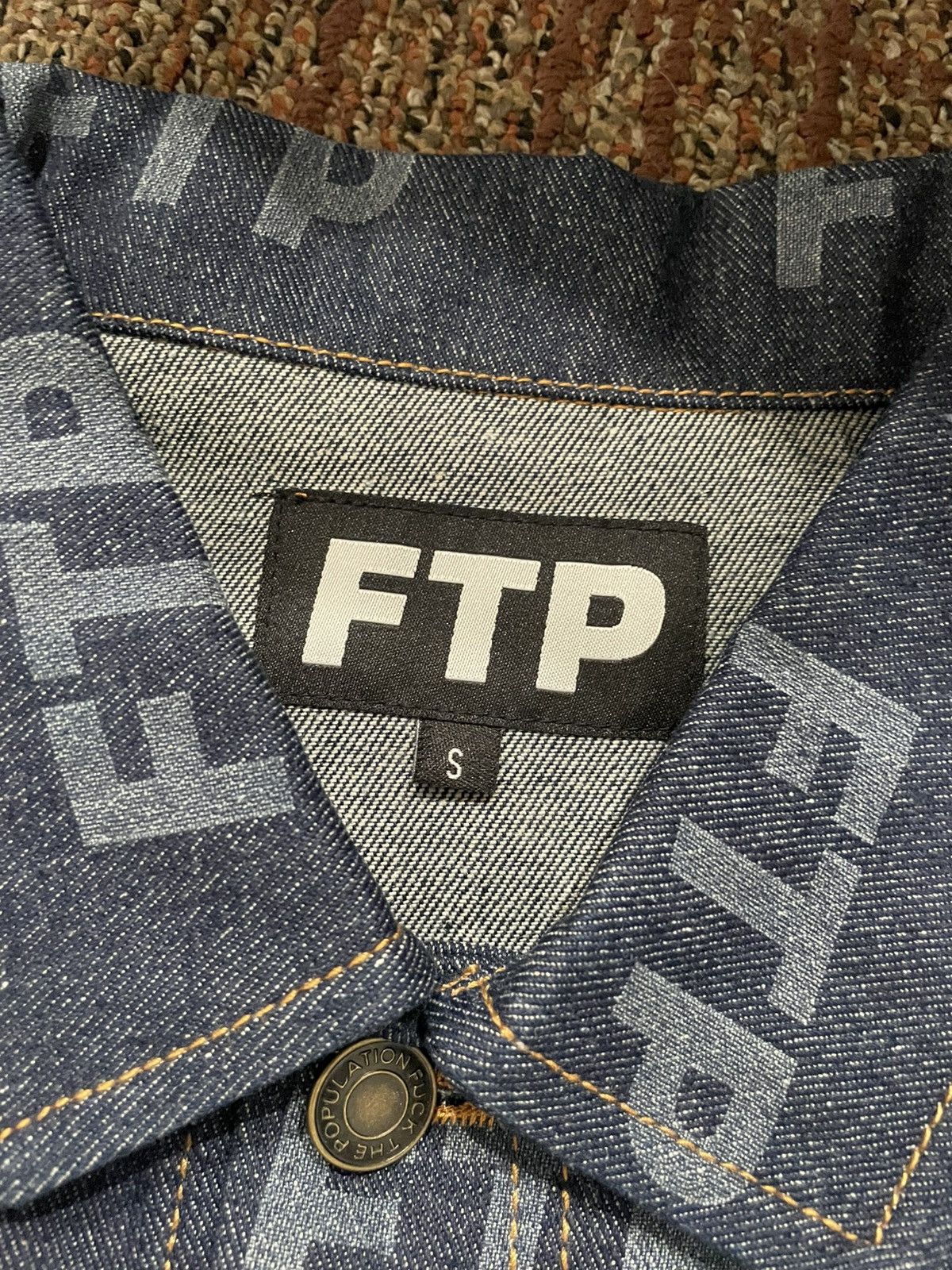 Fuck The Population FTP All Over Denim Jacket (Small) Size US S / EU 44-46 / 1 - 3 Thumbnail