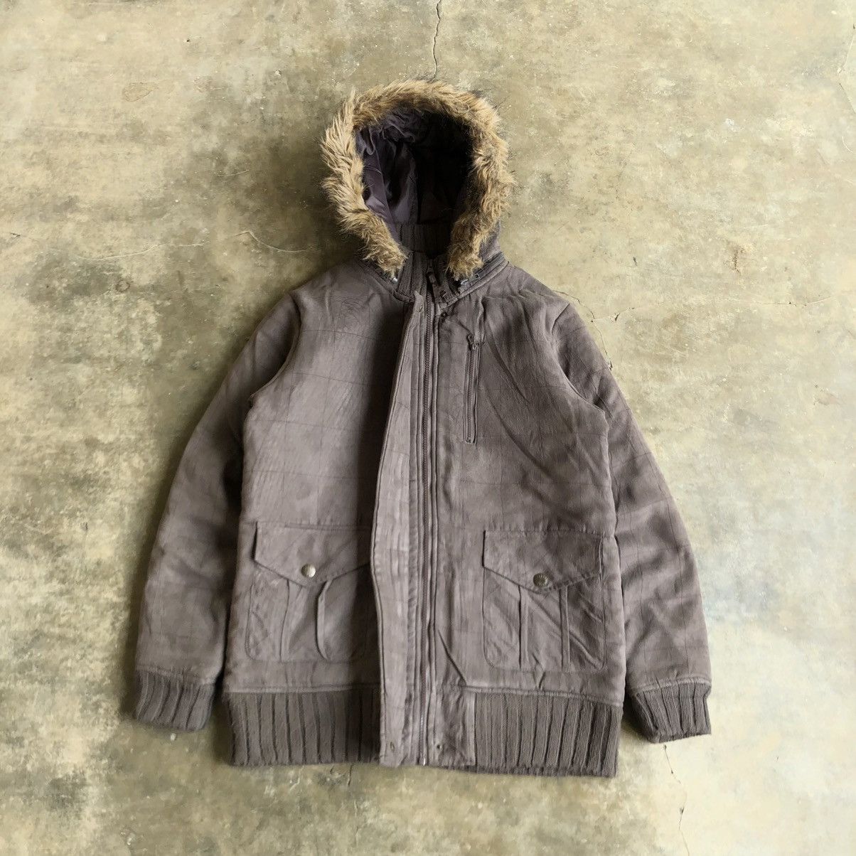 2000s Coco Girls Faux Suede Fur Jacket Ziphoodie Lgb