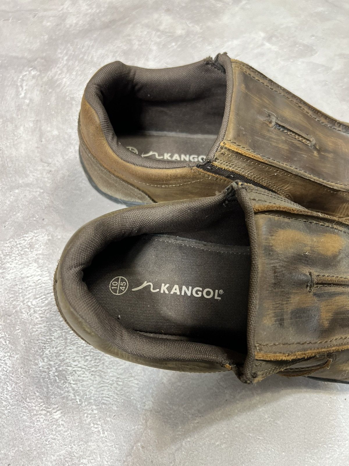 Vintage Vintage Kangol Avant garde distressed Leather Shoes Size US 11 / EU 44 - 4 Thumbnail
