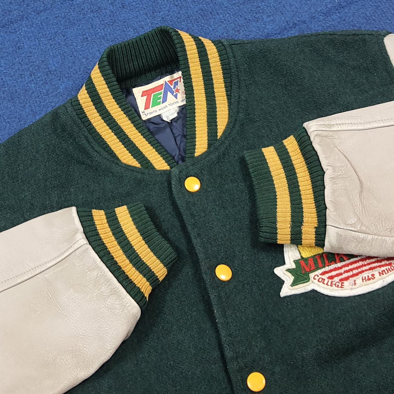Japanese Brand Milky Way Football Club Varsity Letterman Jacket C291N23 Size US M / EU 48-50 / 2 - 6 Thumbnail