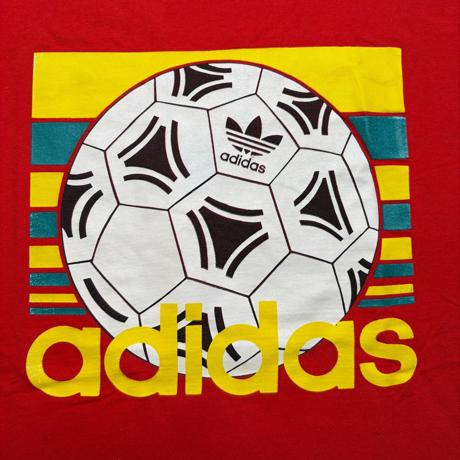 Adidas Vintage Adidas Soccer Ball Graphic T Shirt Men’s XL Red 90s Size US XL / EU 56 / 4 - 2 Thumbnail