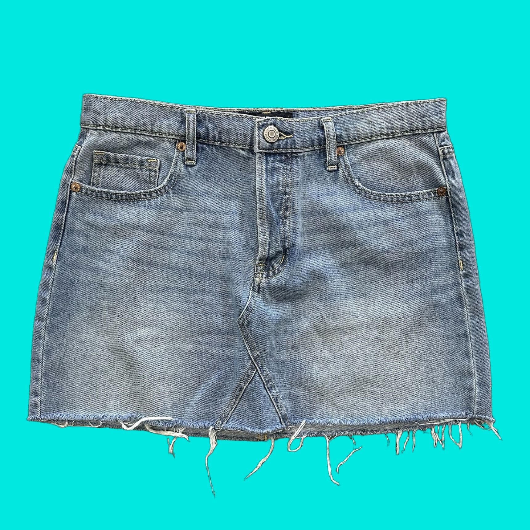 Vintage Aéropostale Skirt Womens 8 Denim High Rise Mini Blue Casual Shorts? Size 30" / US 8 / IT 44 - 1 Thumbnail
