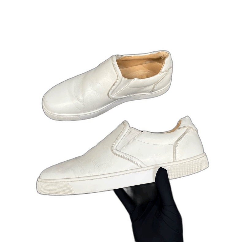 Christian Louboutin Christian Louboutin White Low-Top Sneakers Size US 9.5 / EU 42-43 - 1 Thumbnail