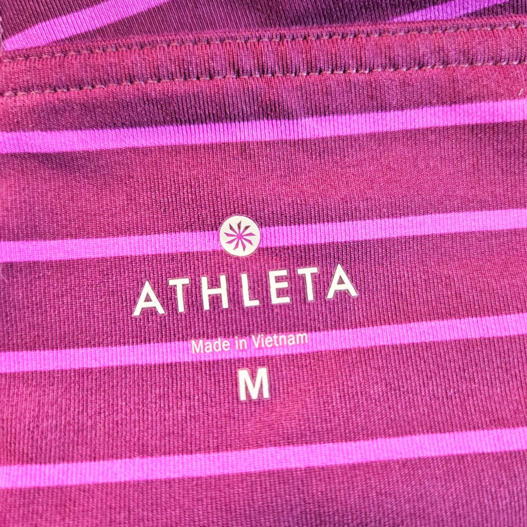 Athleta Athleta Womens Leggings Sz Medium Cropped Purple Striped Size 32" / US 10 / IT 46 - 6 Thumbnail