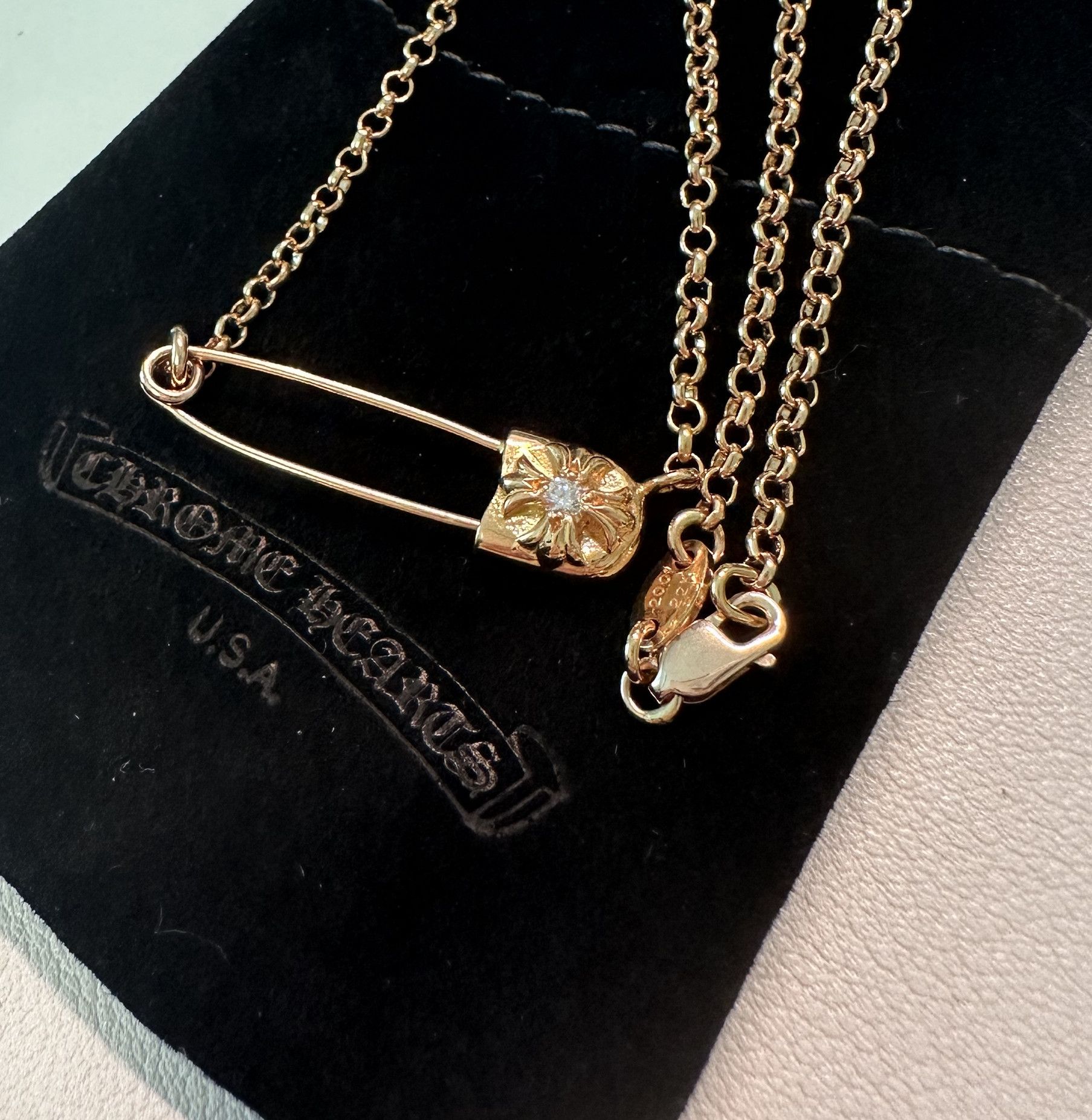 Chrome Hearts Chrome Hearts Safety Pin Roll Chain Necklace 16inch Size ONE SIZE - 5 Thumbnail