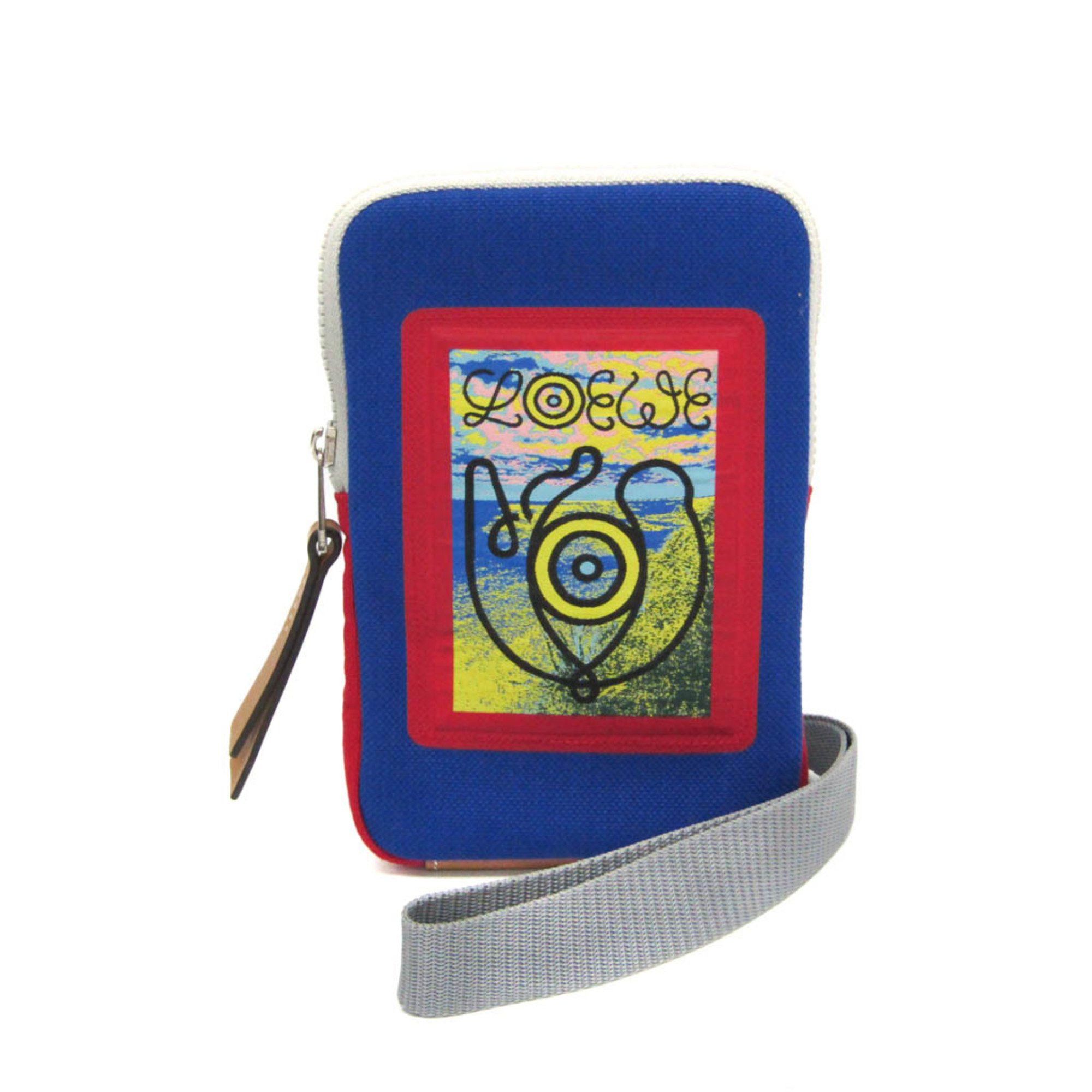 Loewe Loewe Eye Loewe Nature 101.50AC41 Men,Women Canvas Pouch Blue,Gray,Red Color Size ONE SIZE - 1 Thumbnail