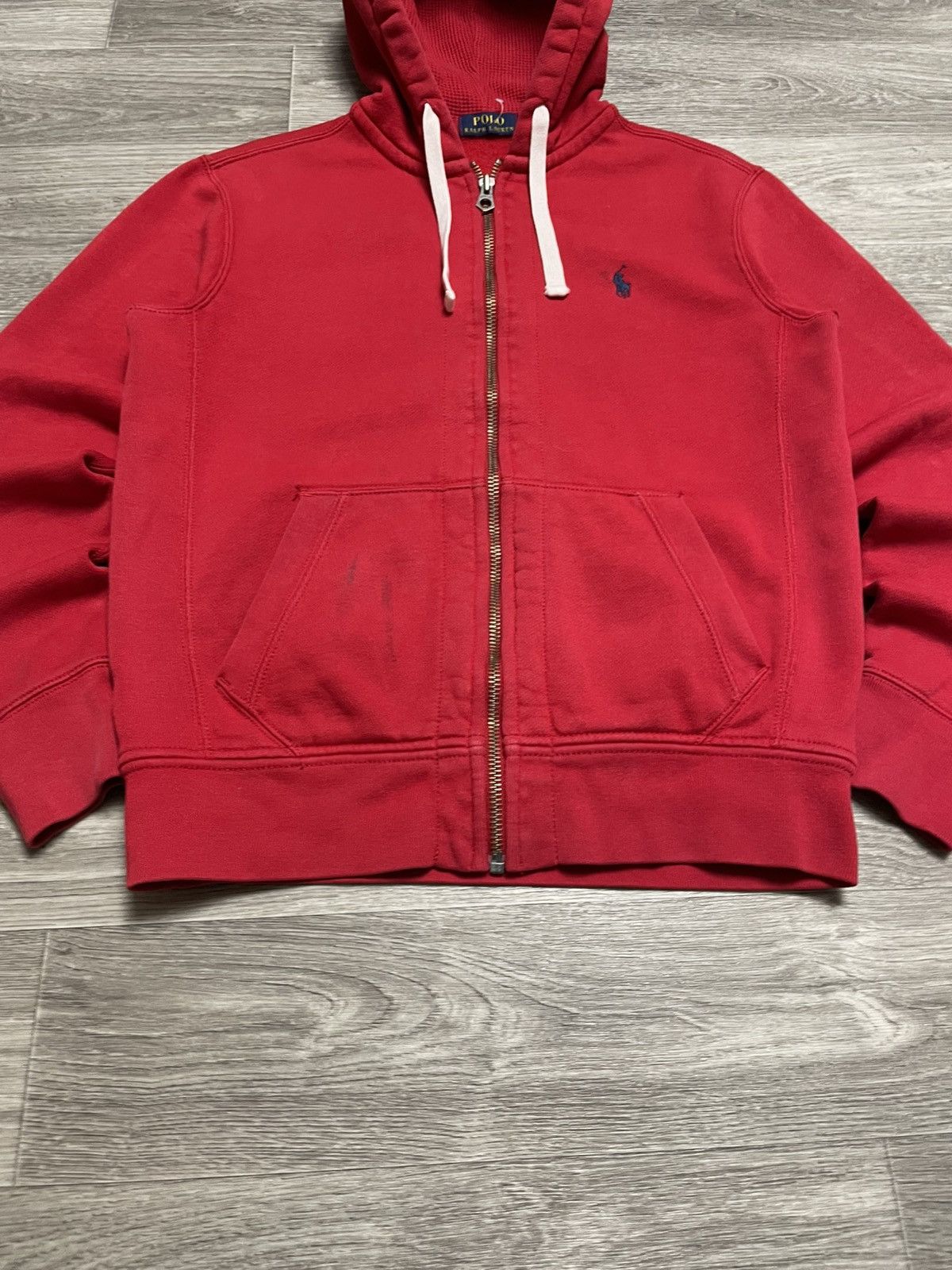 Polo Ralph Lauren Vintage Polo Ralph Lauren Red Zip-Up Hoodie Pullover Size US S / EU 44-46 / 1 - 3 Thumbnail