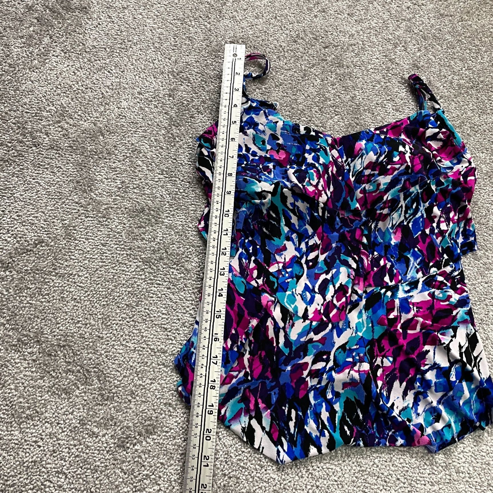 AQUA Aqua Green Swimwear Tankini Women S Multicolor Floral Padded Spaghetti Beach Tank Top Size ONE SIZE - 7 Thumbnail