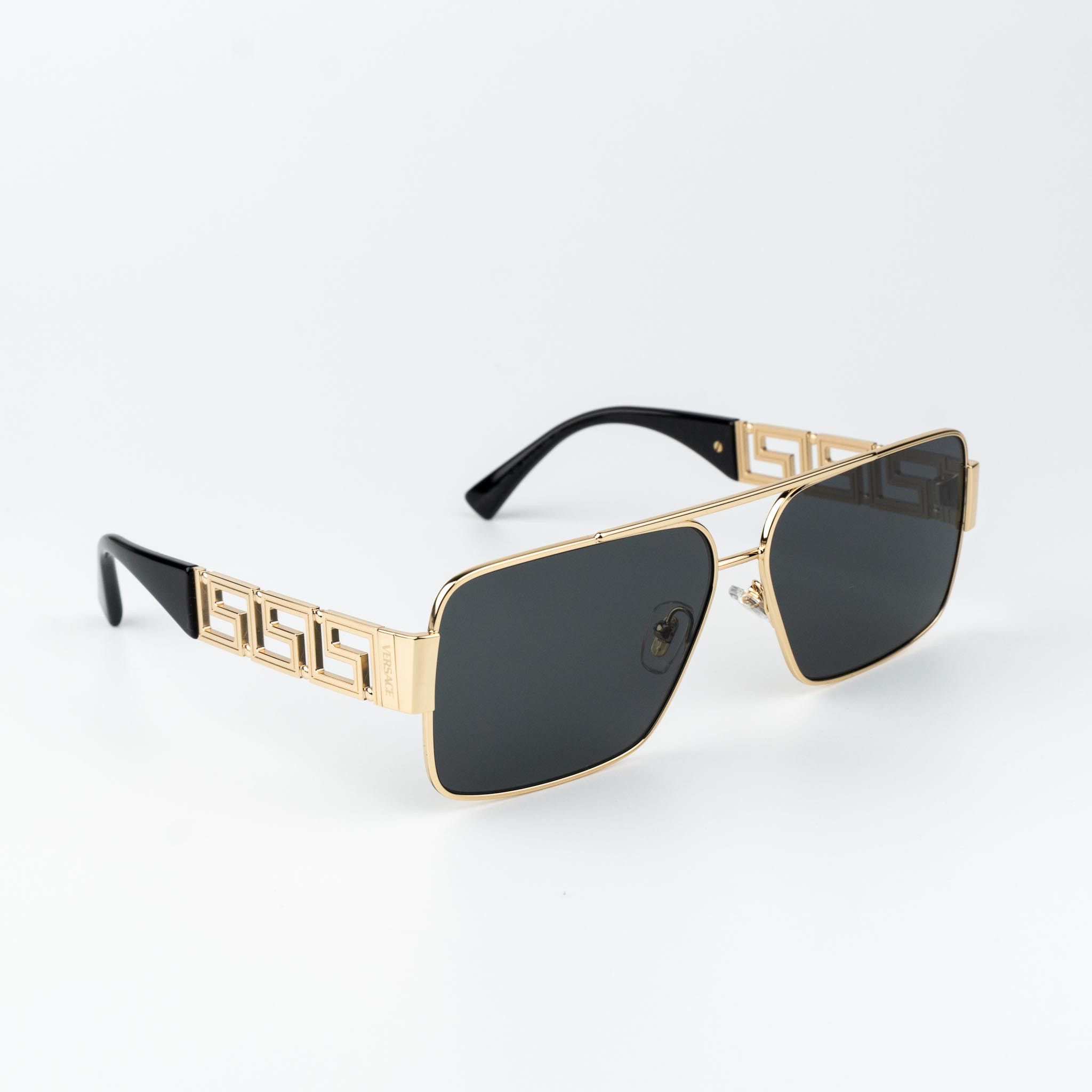 Versace Men Sunglasses Rectangle VE2290 100287 NEW AUTHENTIC