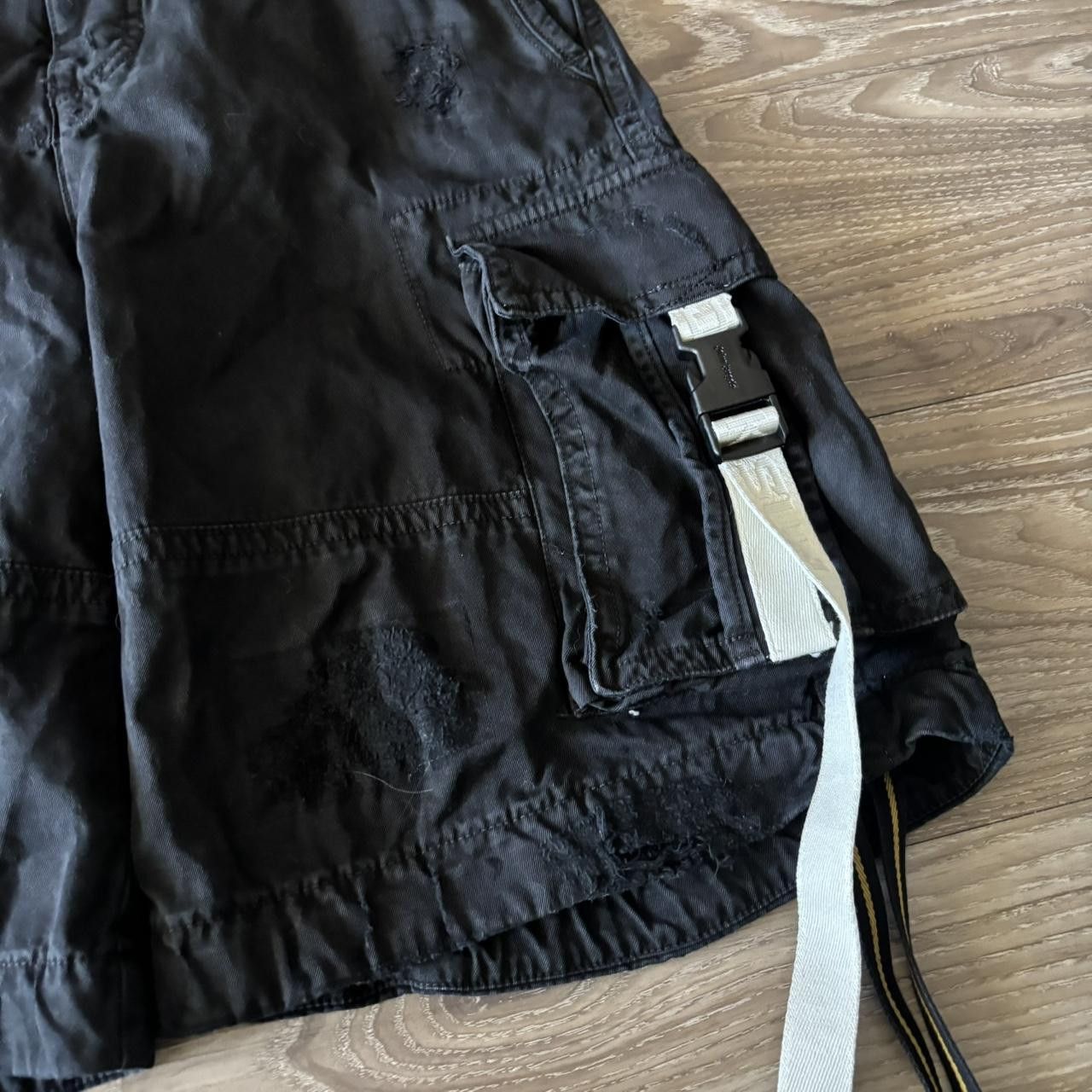 Palm Angels Palm Angels Black Streetwear Designer Cargo Shorts! Size US 32 / EU 48 - 3 Thumbnail