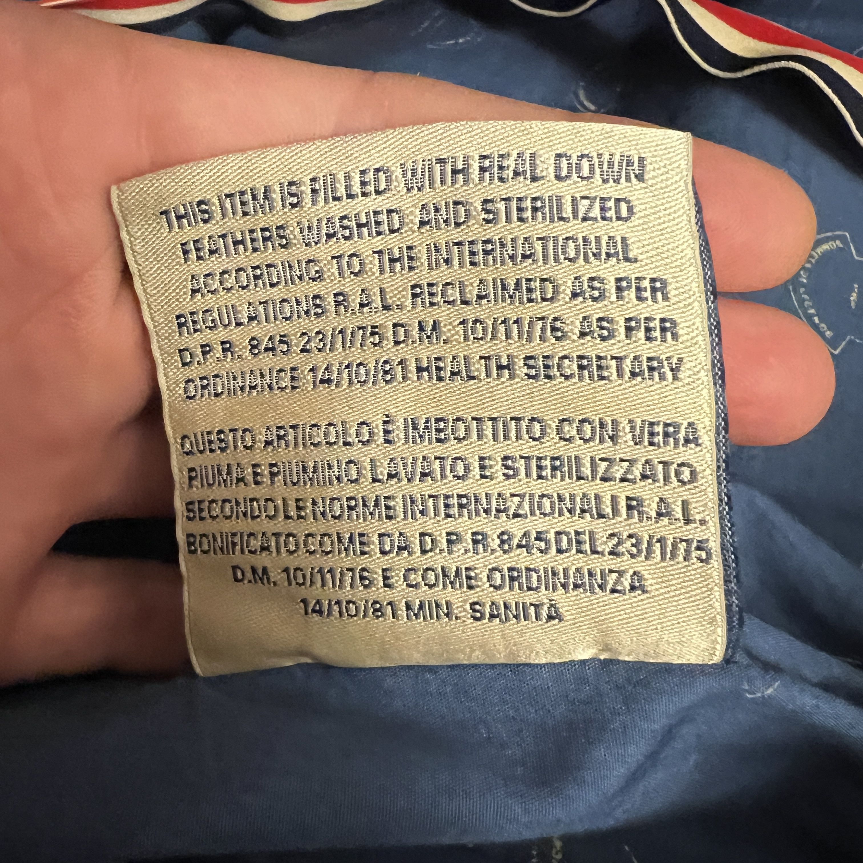 Other AW 2011 Moncler x Vivism Blue Woven Down Puffer Jacket Size US L / EU 52-54 / 3 - 9 Thumbnail