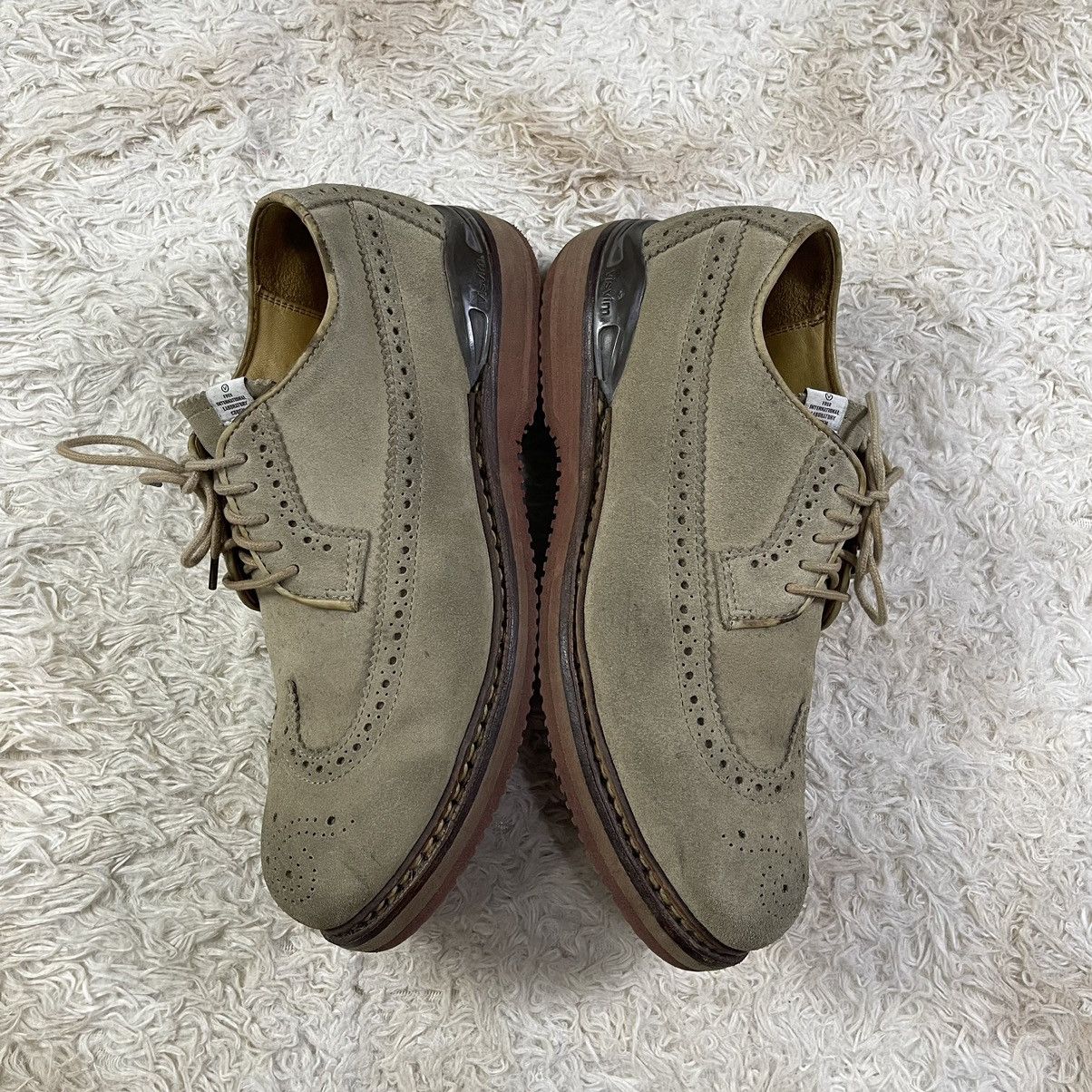 Visvim VISVIM PATRICIAN WT FOLK WINGTIP SUEDE SHOES Size US 10.5 / EU 43-44 - 6 Thumbnail
