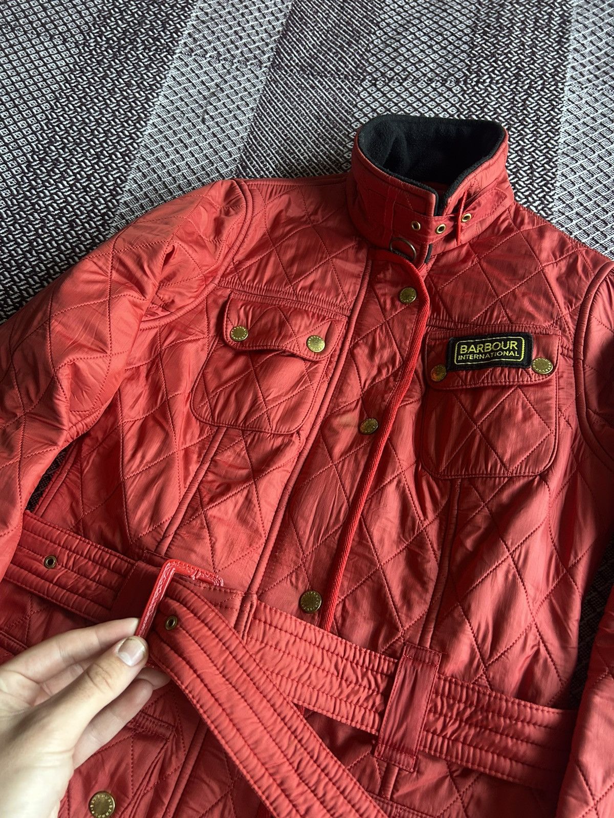 Barbour × Vintage Barbour International PolarQuilt Bomber Jacket Size UK6 Size XS / US 0-2 / IT 36-38 - 9 Thumbnail