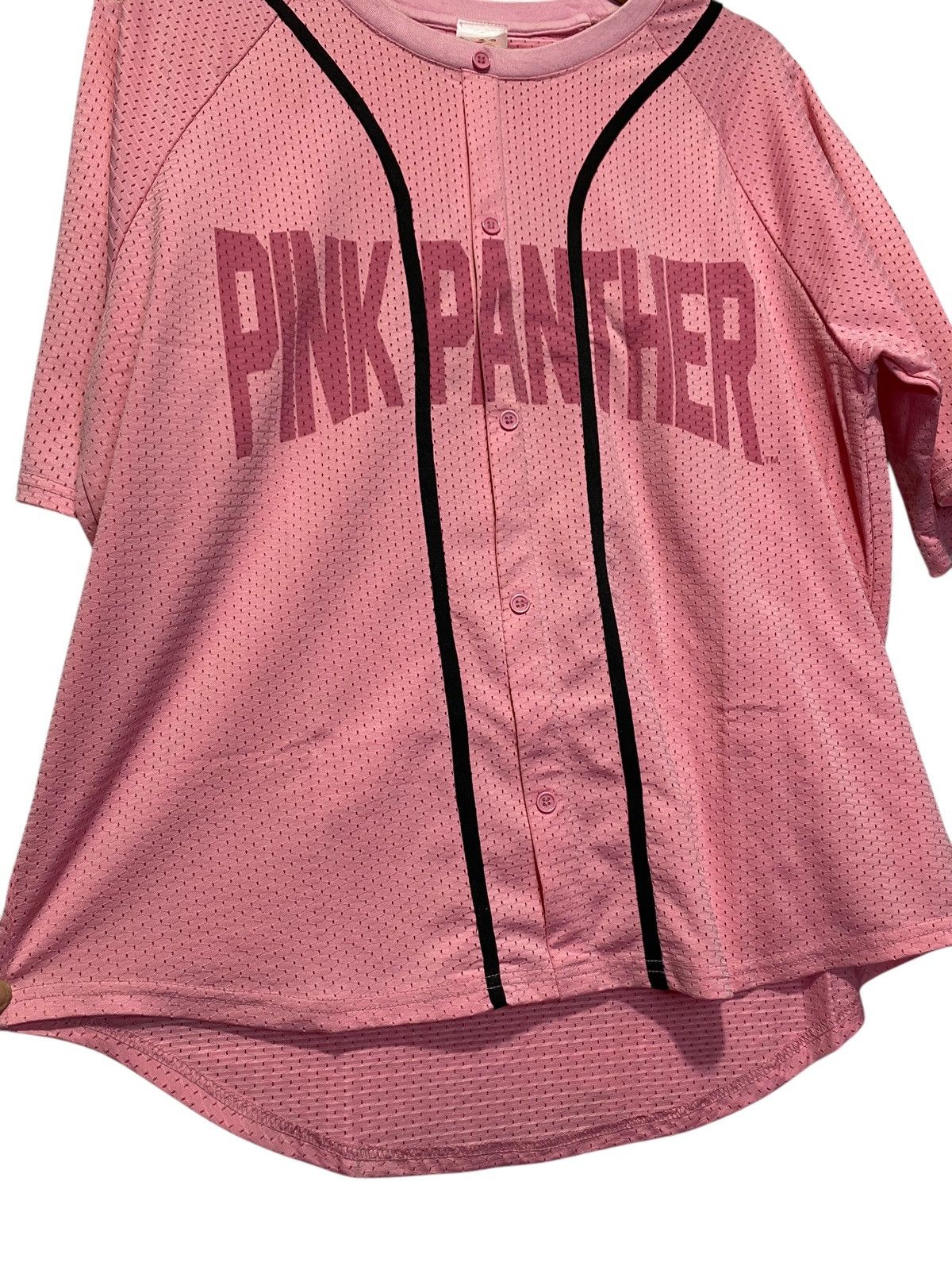 Cartoon Network × Vintage 2000s Pink Panther mesh baseball jersey Size US L / EU 52-54 / 3 - 5 Thumbnail
