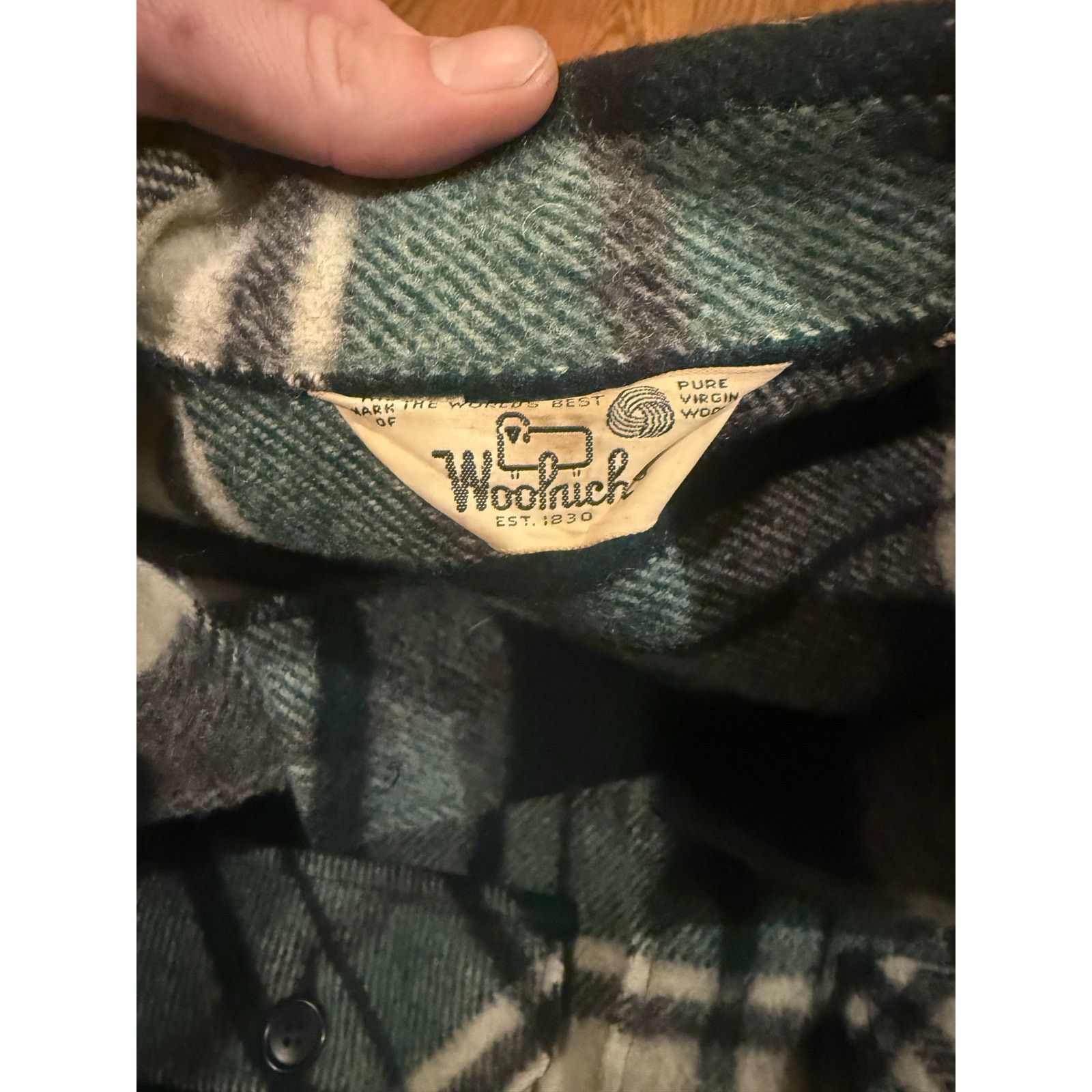 Woolrich Woolen Mills Vintage 60s–70s Woolrich Wool Flannel Jacket | Green Plaid Size US M / EU 48-50 / 2 - 3 Thumbnail