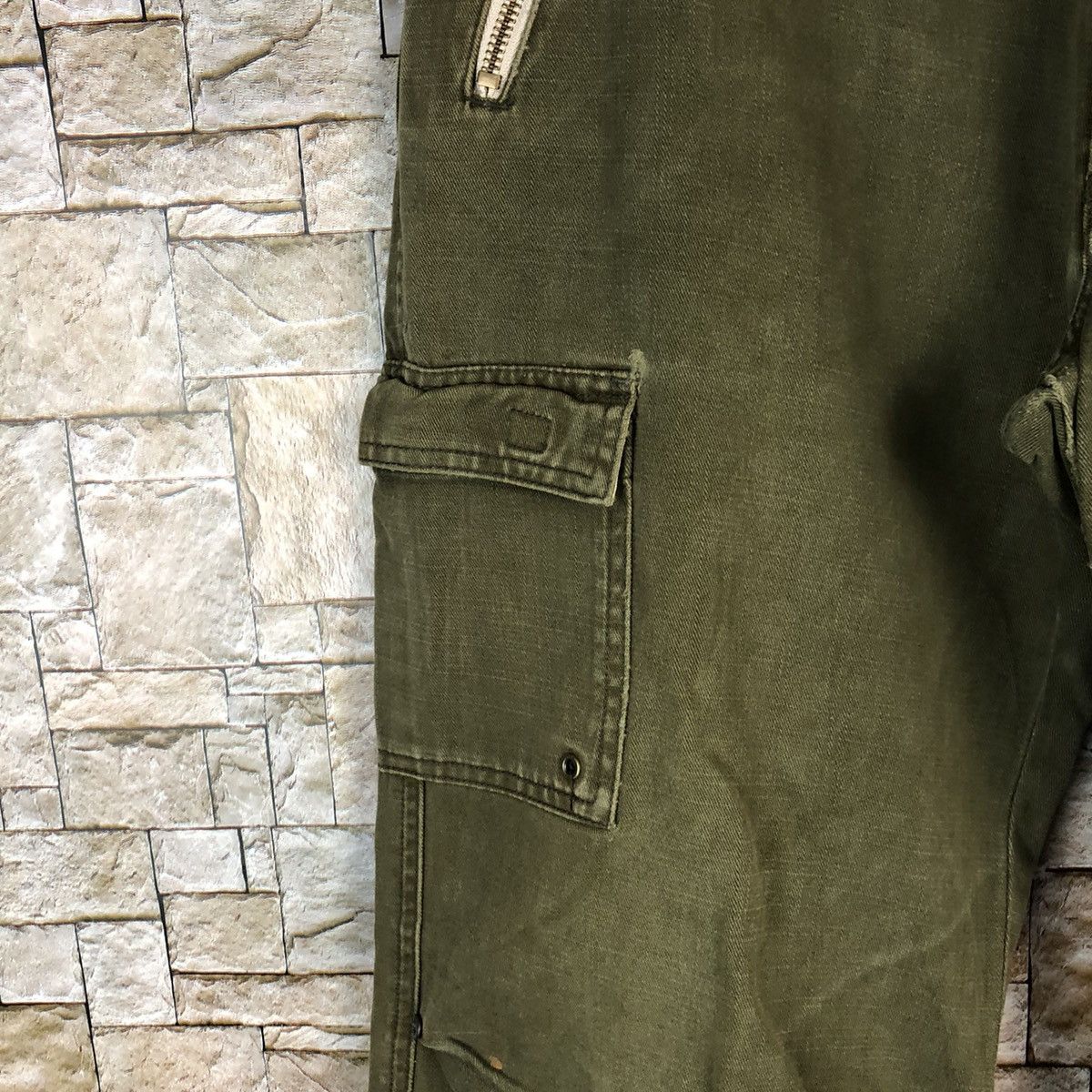 Japanese Brand Sonny Clouds Green utility Cargo Multipocket Pants #A980 Size US 29 - 9 Thumbnail