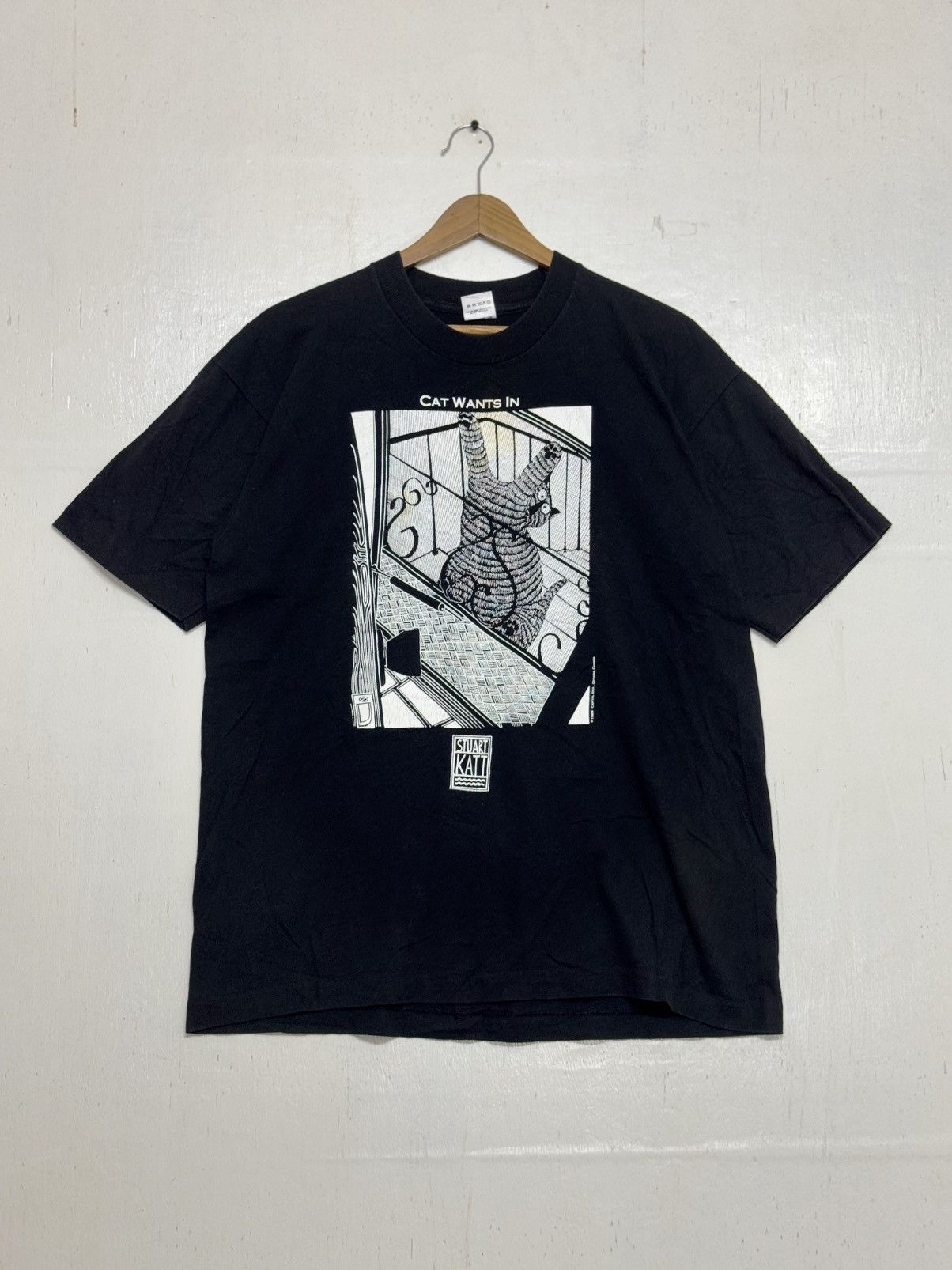 Vintage Vintage Stuart Katt Grapic 90s Size US L / EU 52-54 / 3 - 1 Thumbnail