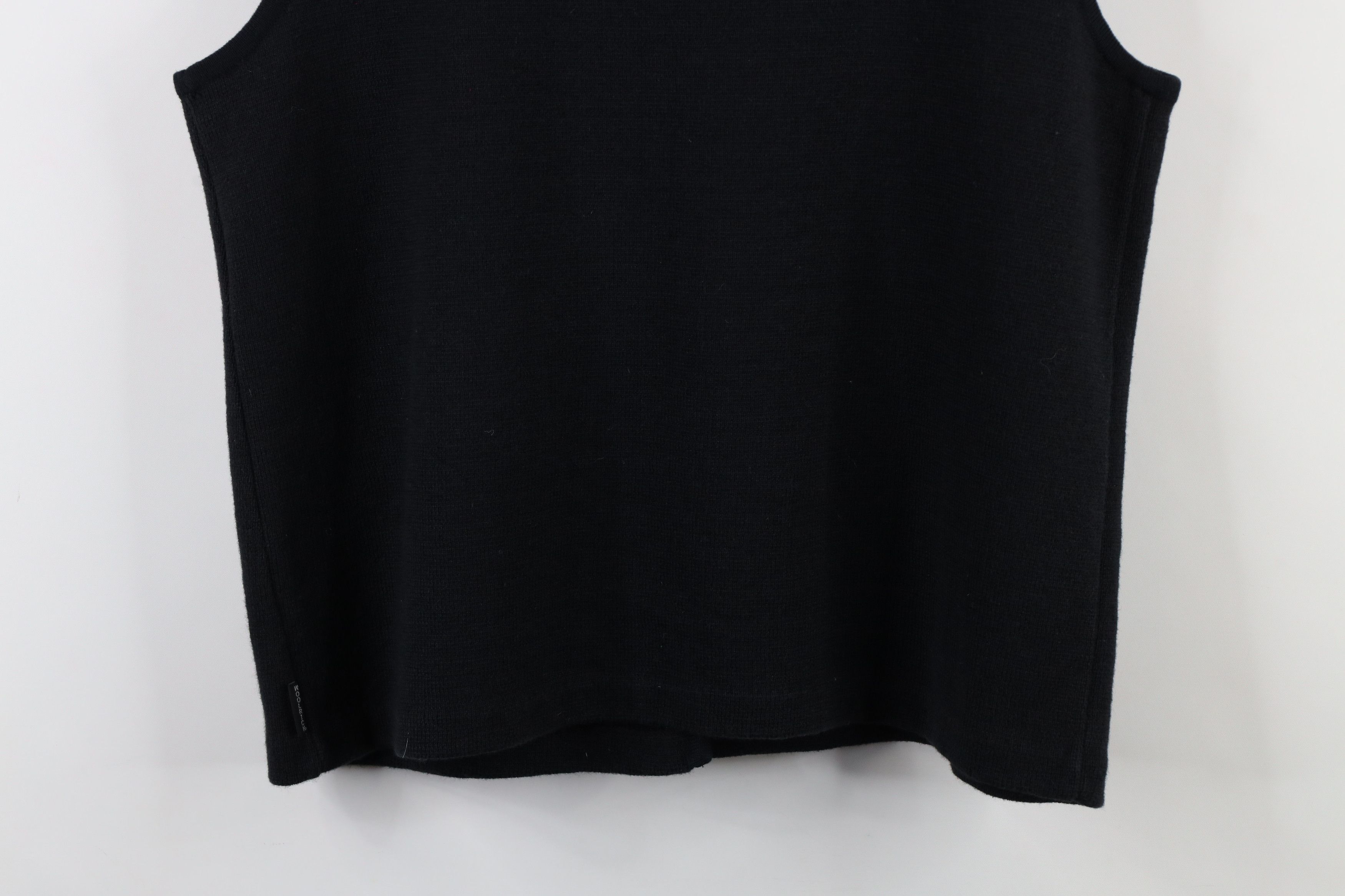 Vintage × Woolrich Woolen Mills Vintage 90s Woolrich Snowman Dog Knit Sweater Vest Black Size L / US 10 / IT 46 - 15 Thumbnail
